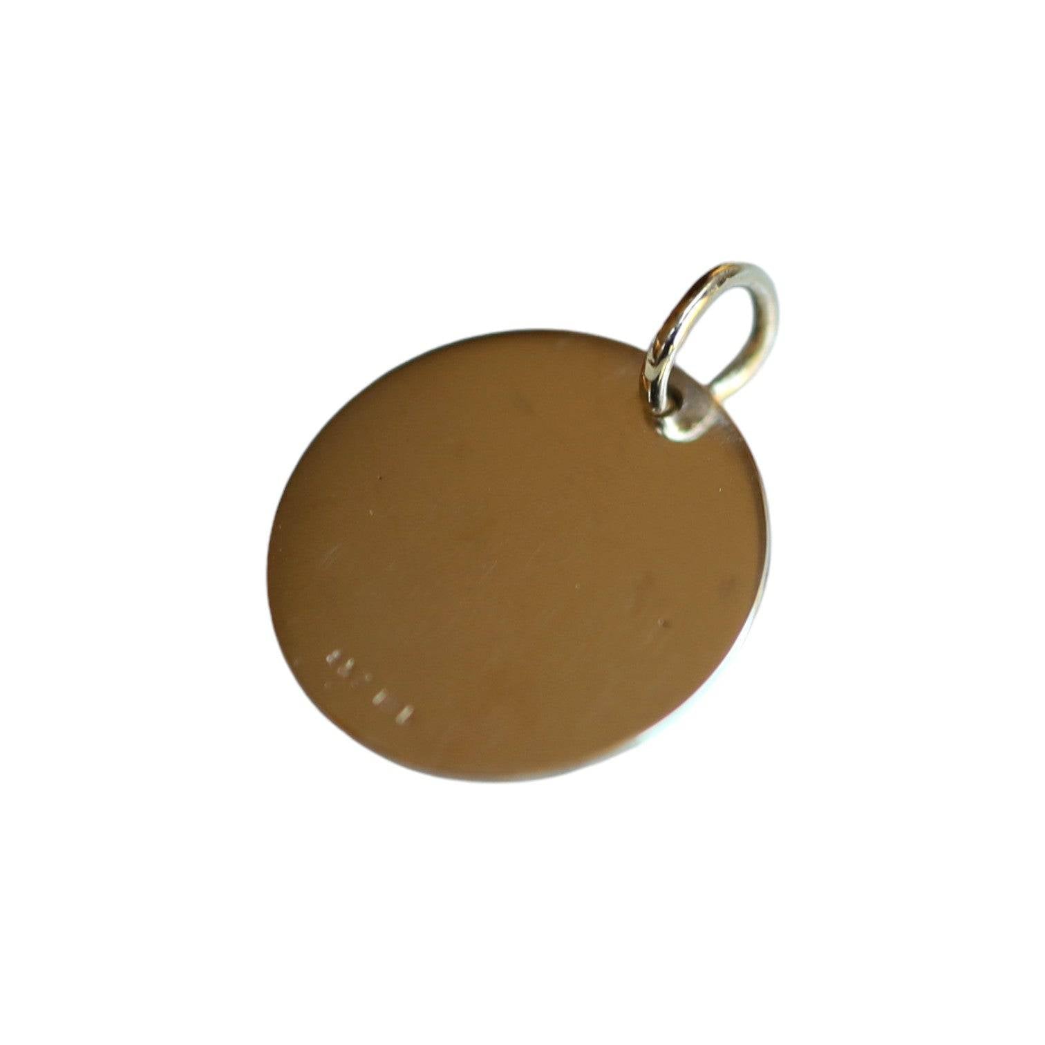 10k Mid-Century Gold Disc Pendant - Petra Star