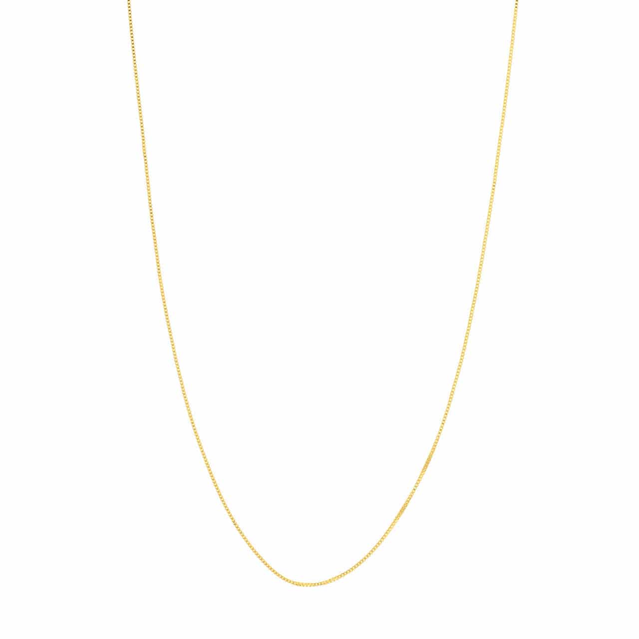 14k Gold Box Chain (0.42mm) - Petra Star