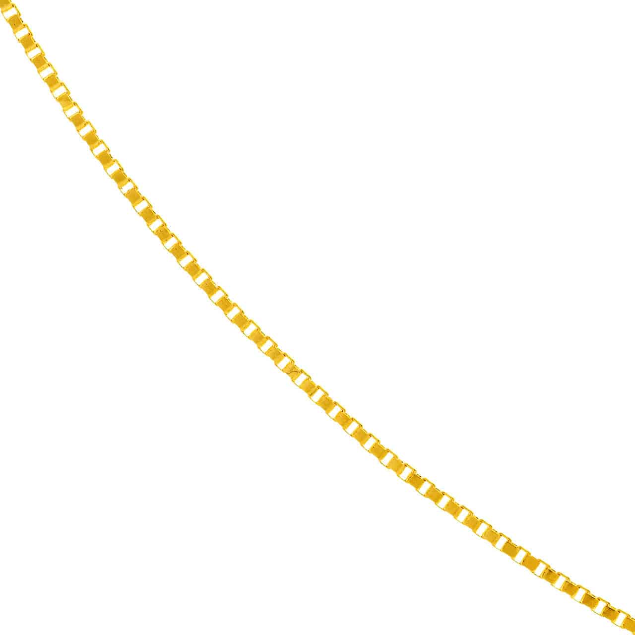 14k Gold Box Chain (0.75mm) - Petra Star