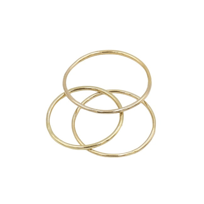 14k Gold Minimalist Band (1 mm) - Petra Star
