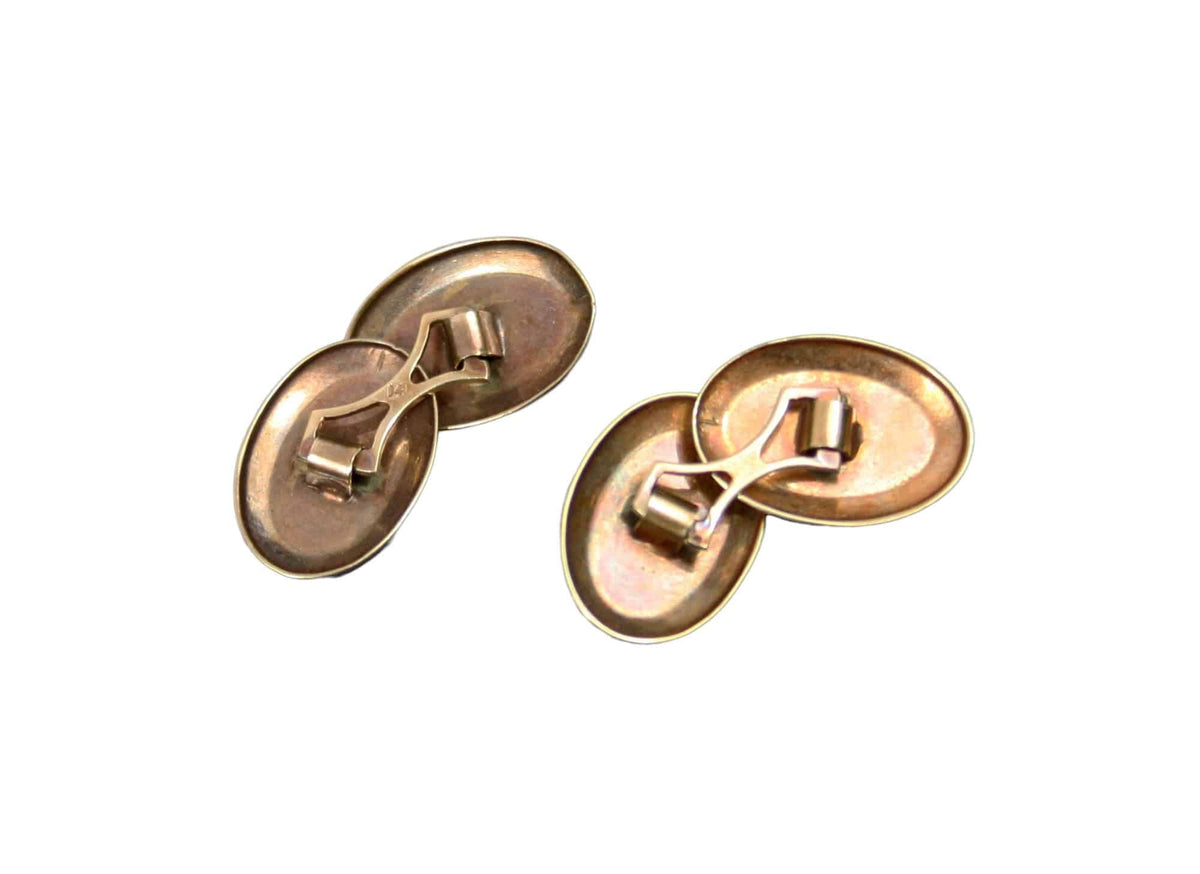 14k Gold Monogrammed Victorian Cufflinks - Petra Star