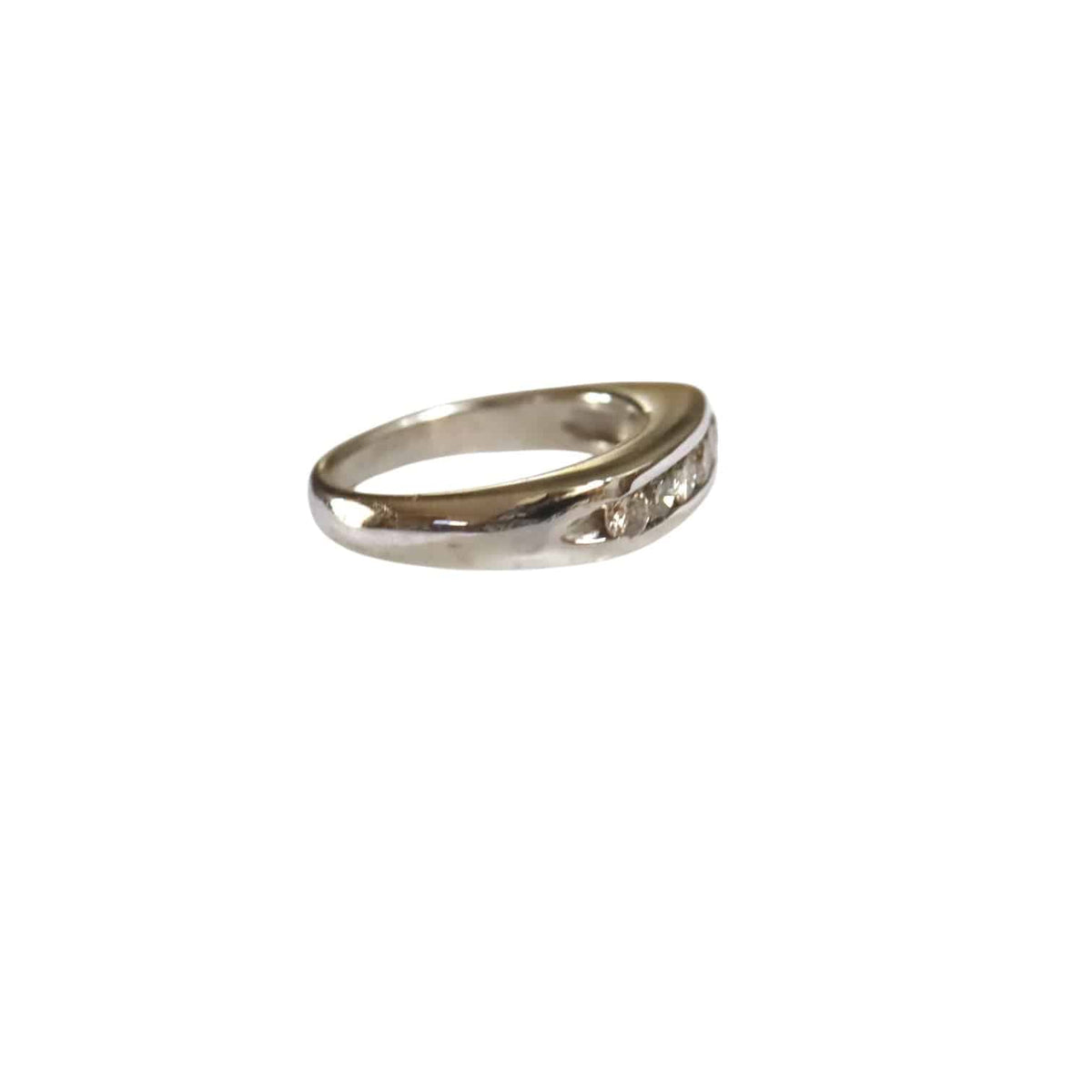14k White Gold Diamond Anniversary/Wedding Band - Petra Star