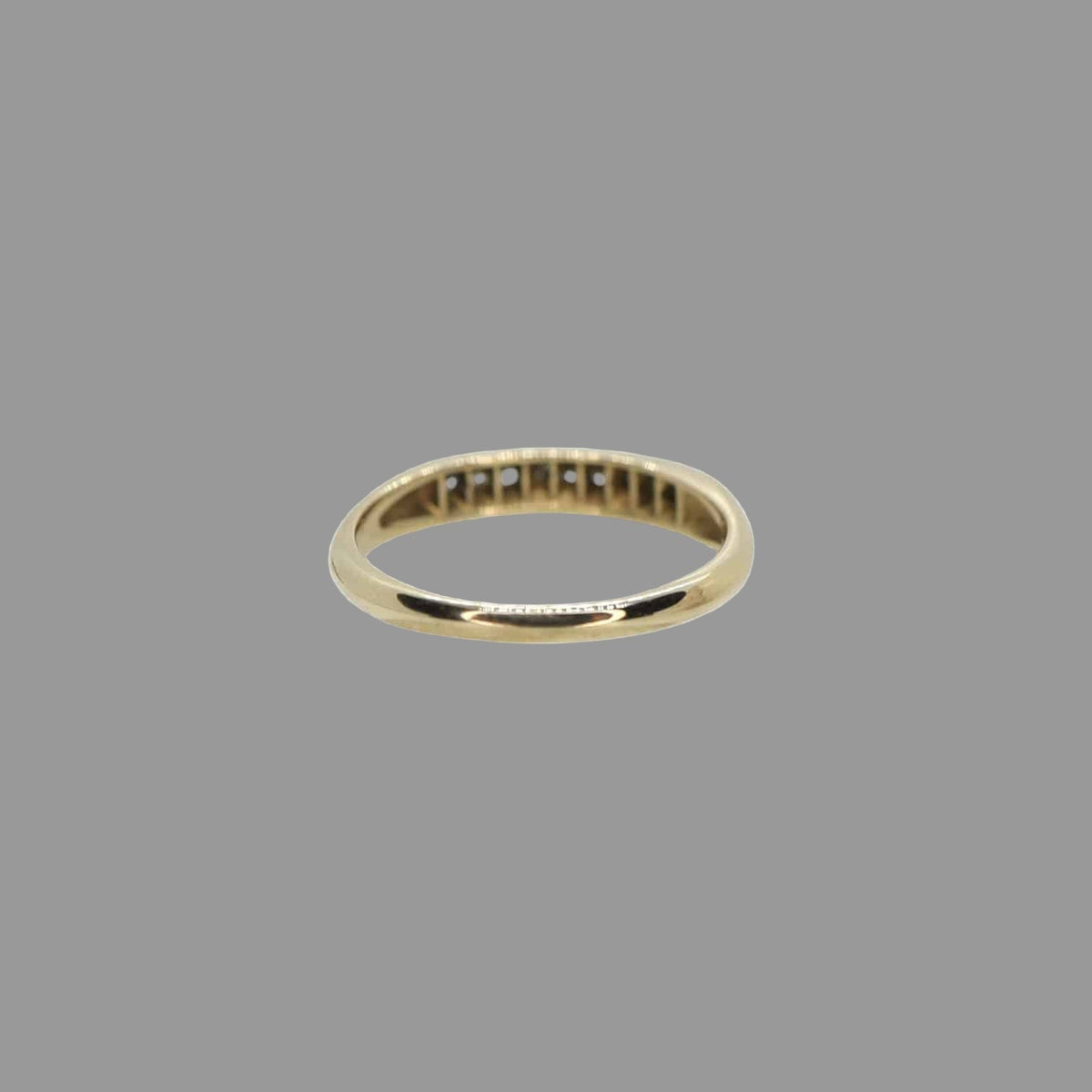 14k White & Yellow Gold Mid-Century Diamond Band - Petra Star