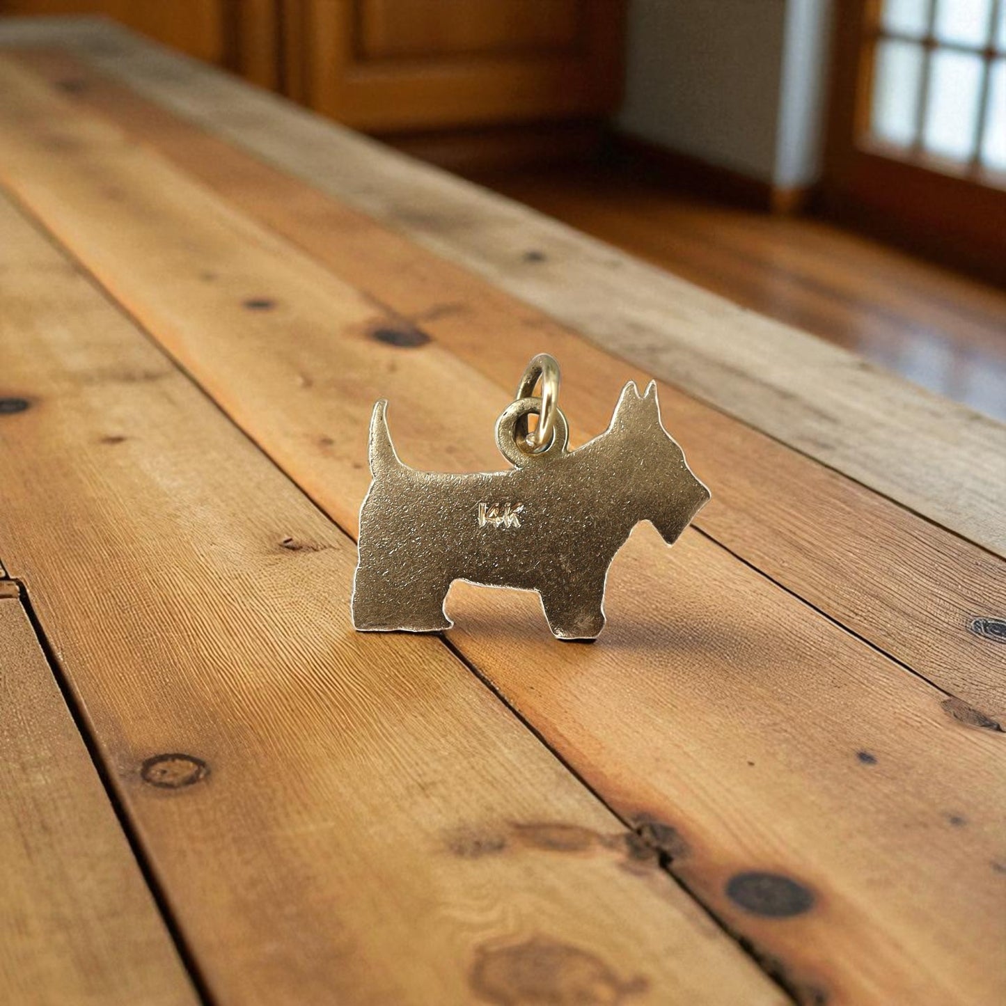 Vintage Scottish Terrier Charm 14k - Petra Star