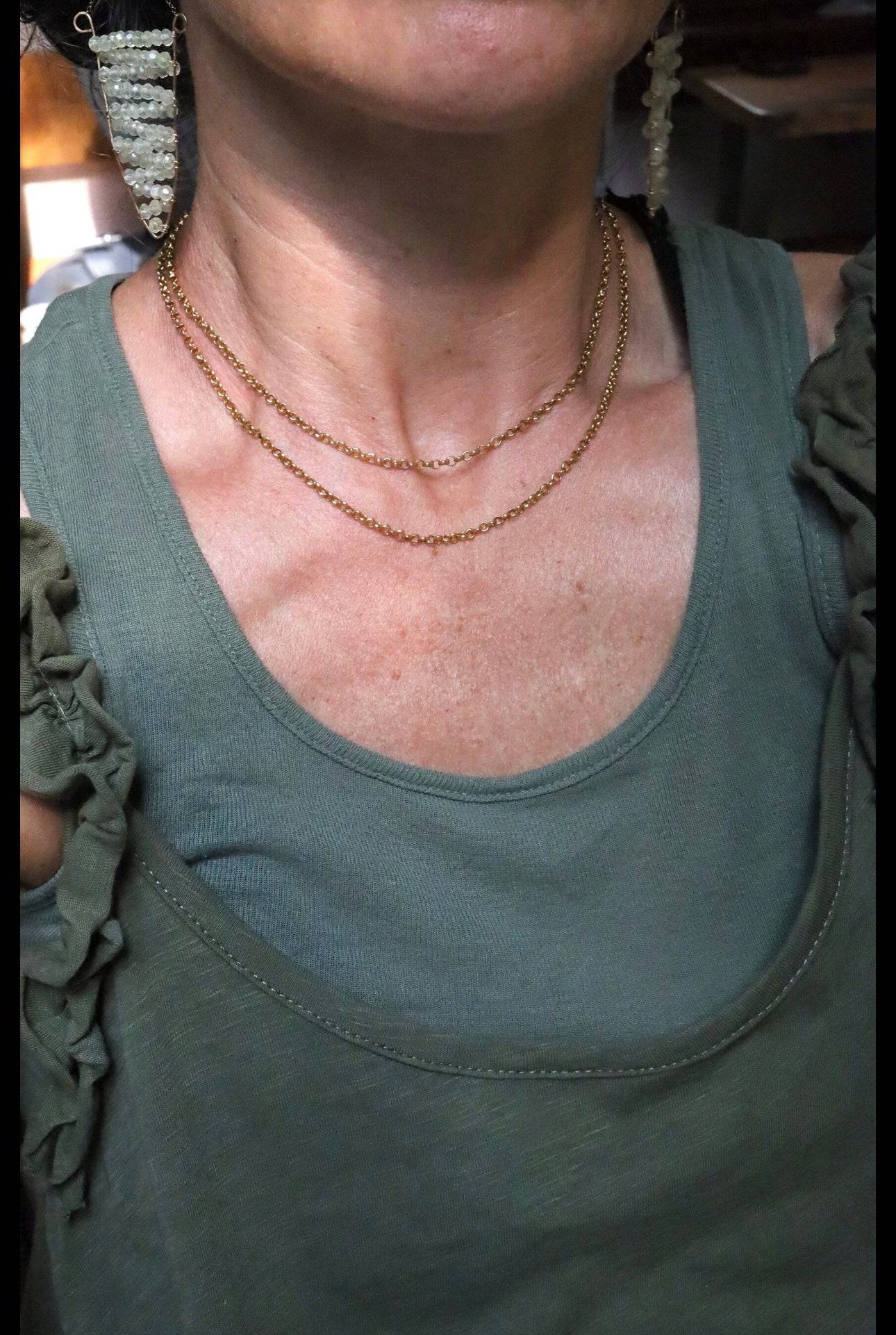 18k Yellow Gold Heavy Rolo Chain - Petra Star