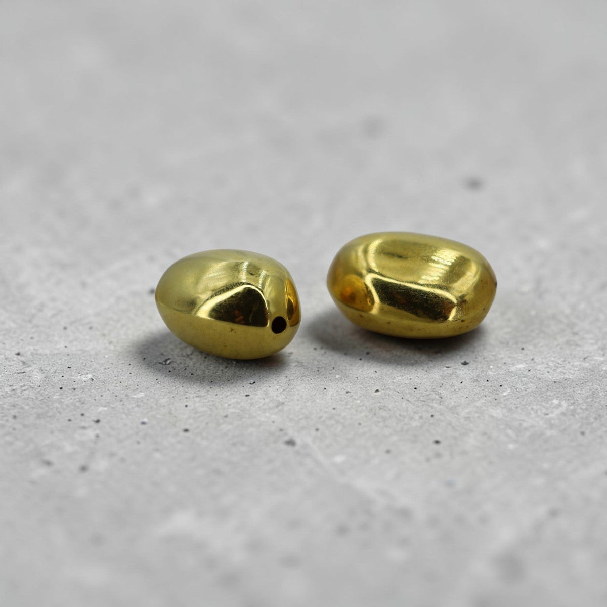 18k Yellow Gold Nugget Beads LARGE 19.2 x 14.9 x 11.2 MM - Petra Star
