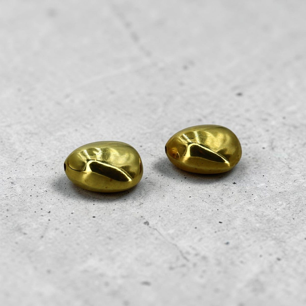 18k Yellow Gold Nugget Beads LARGE 19.2 x 14.9 x 11.2 MM - Petra Star