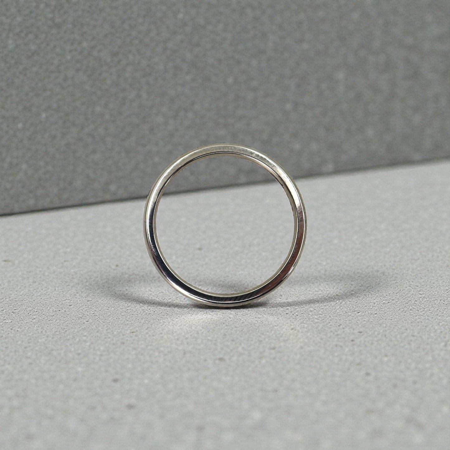 Vintage 14k White Gold Wedding Band 2.5MM