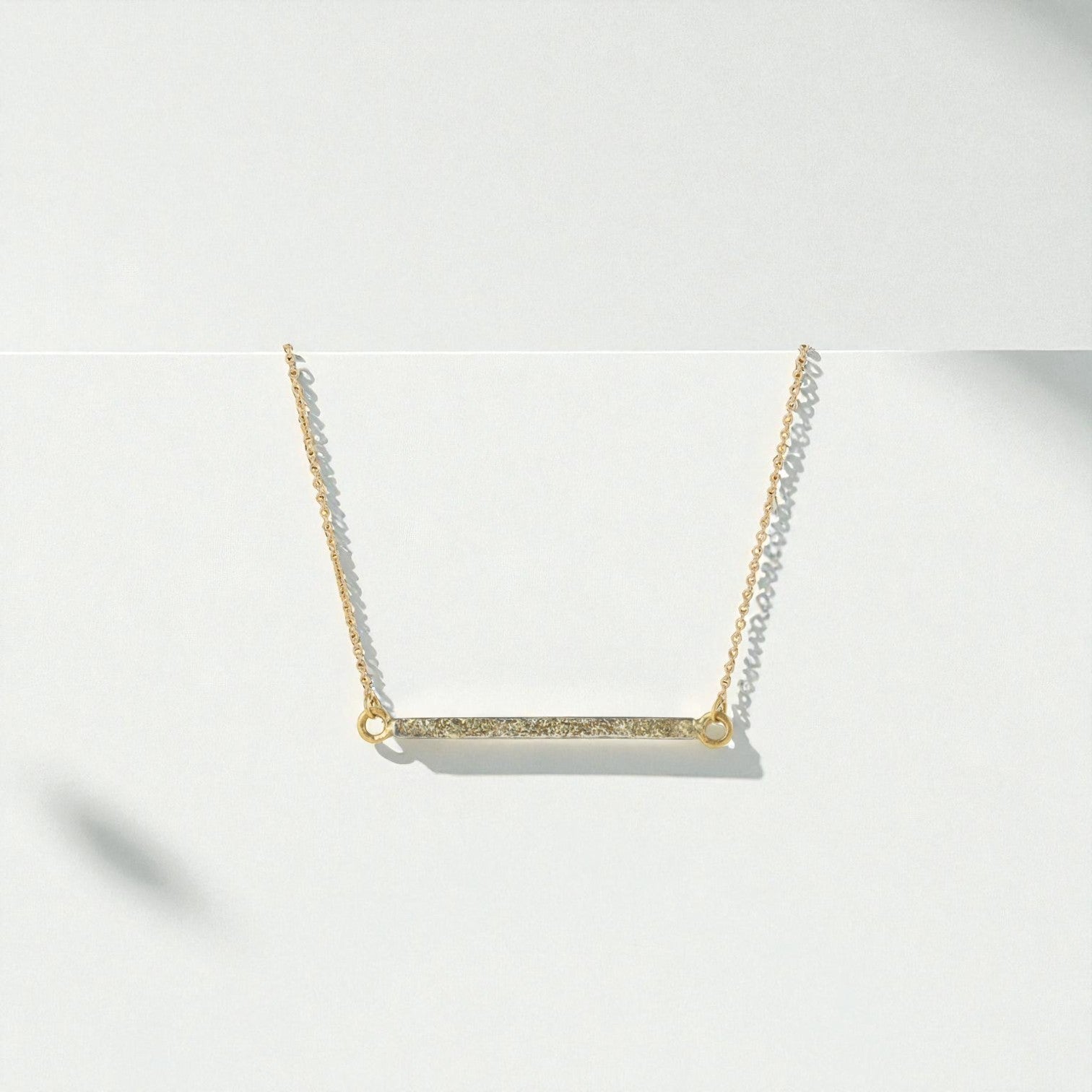22k/18k Gold & Oxidized Silver Terra Bar Necklace - Petra Star