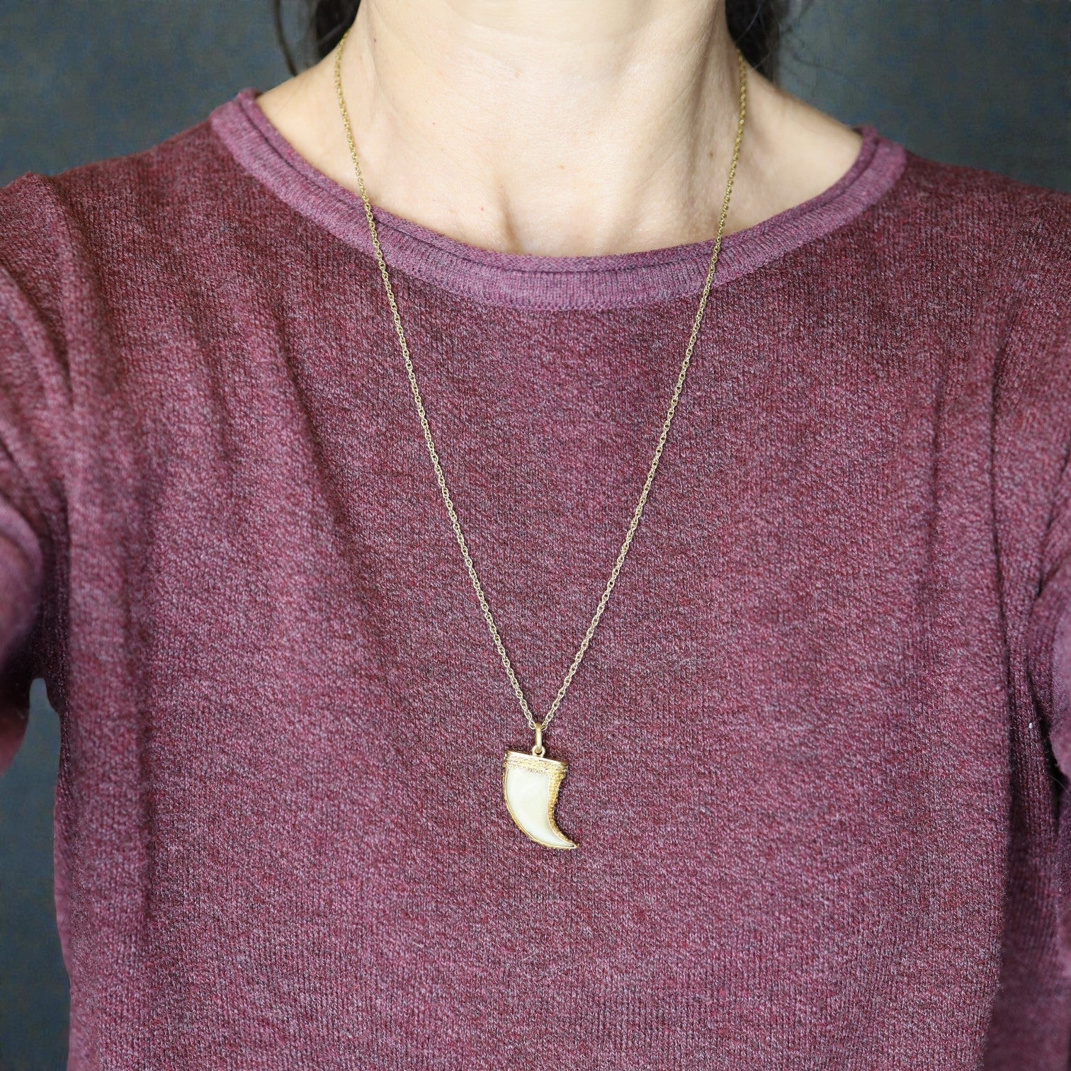 23.75" Vintage 14k Yellow Gold Rope Chain - Petra Star