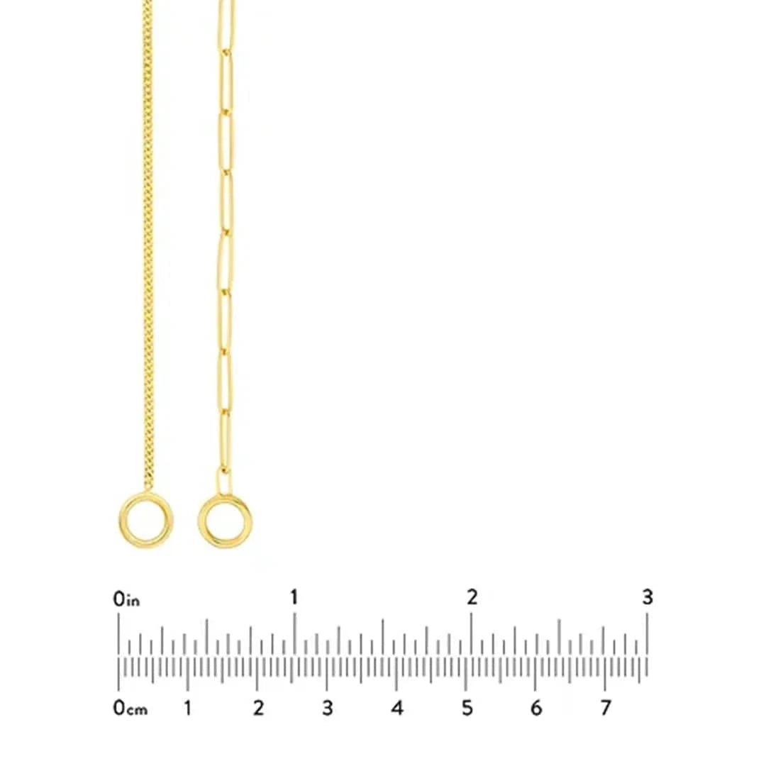 50/50 Paper Clip & Curb Split Chain - Petra Star