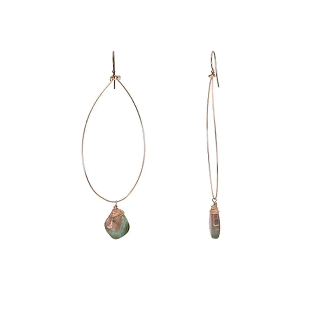 Petra Star watermelon-shaped earrings featuring vibrant red and green slivers, stylish jewelry accessory for summer outfits.