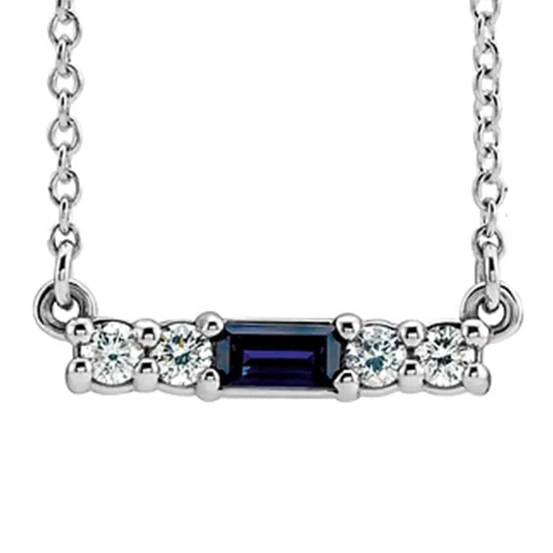 Petra Star Lumière Birthstone Necklace featuring a sparkling gemstone pendant on a delicate chain.