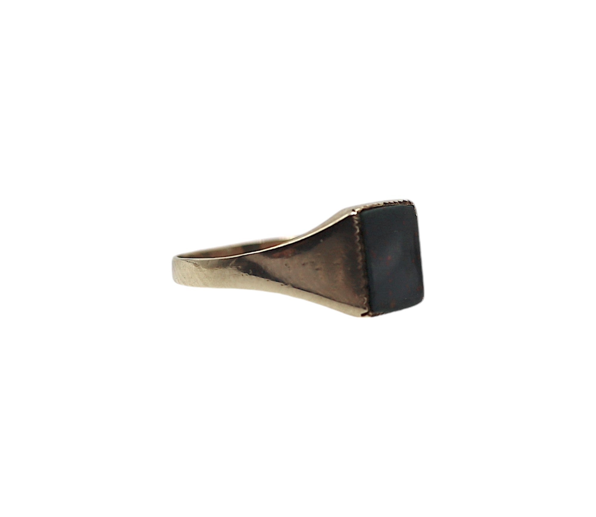 9k Gold Vintage Hallmarked Bloodstone Ring - Petra Star