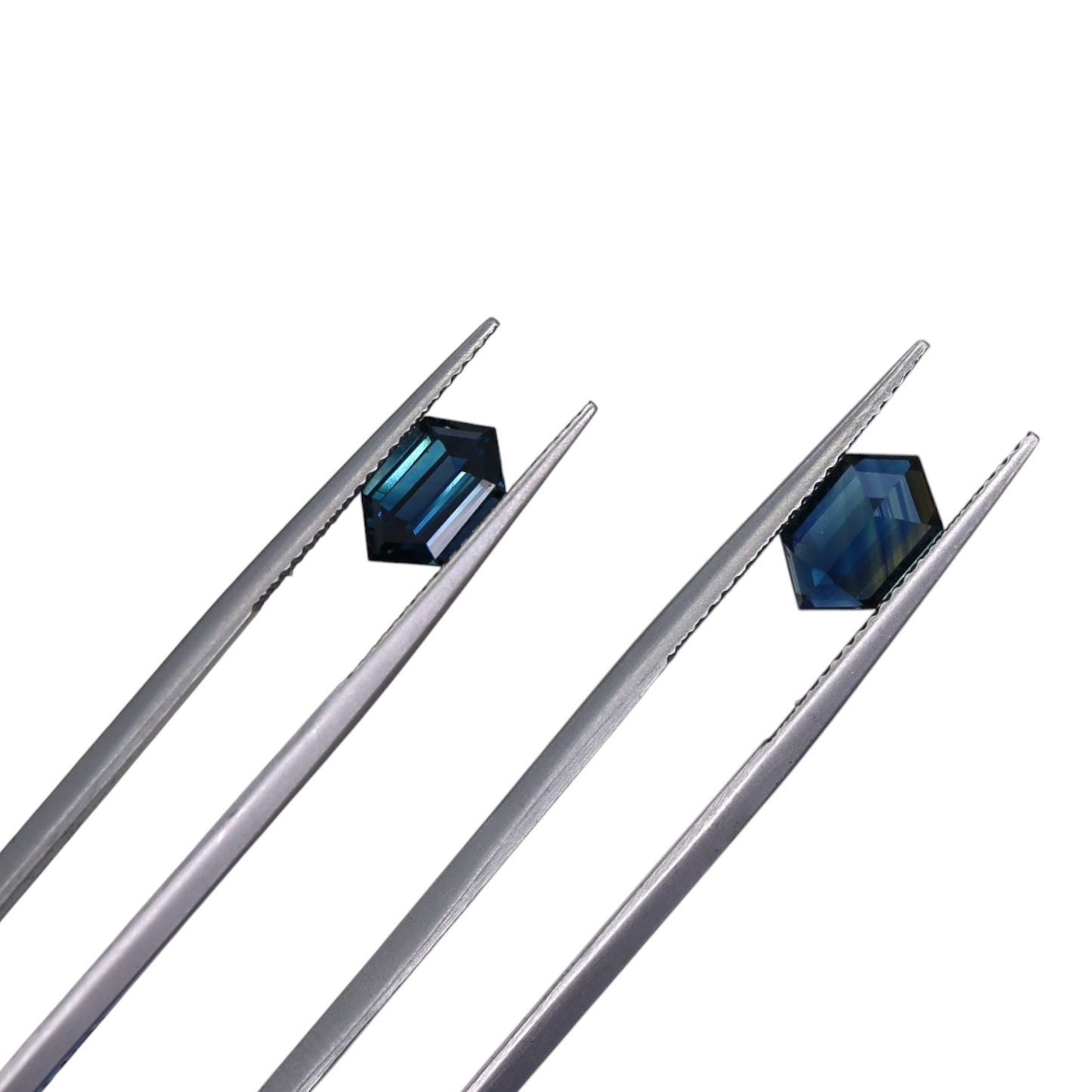 Hexagonal Teal Blue Sapphire - Petra Star