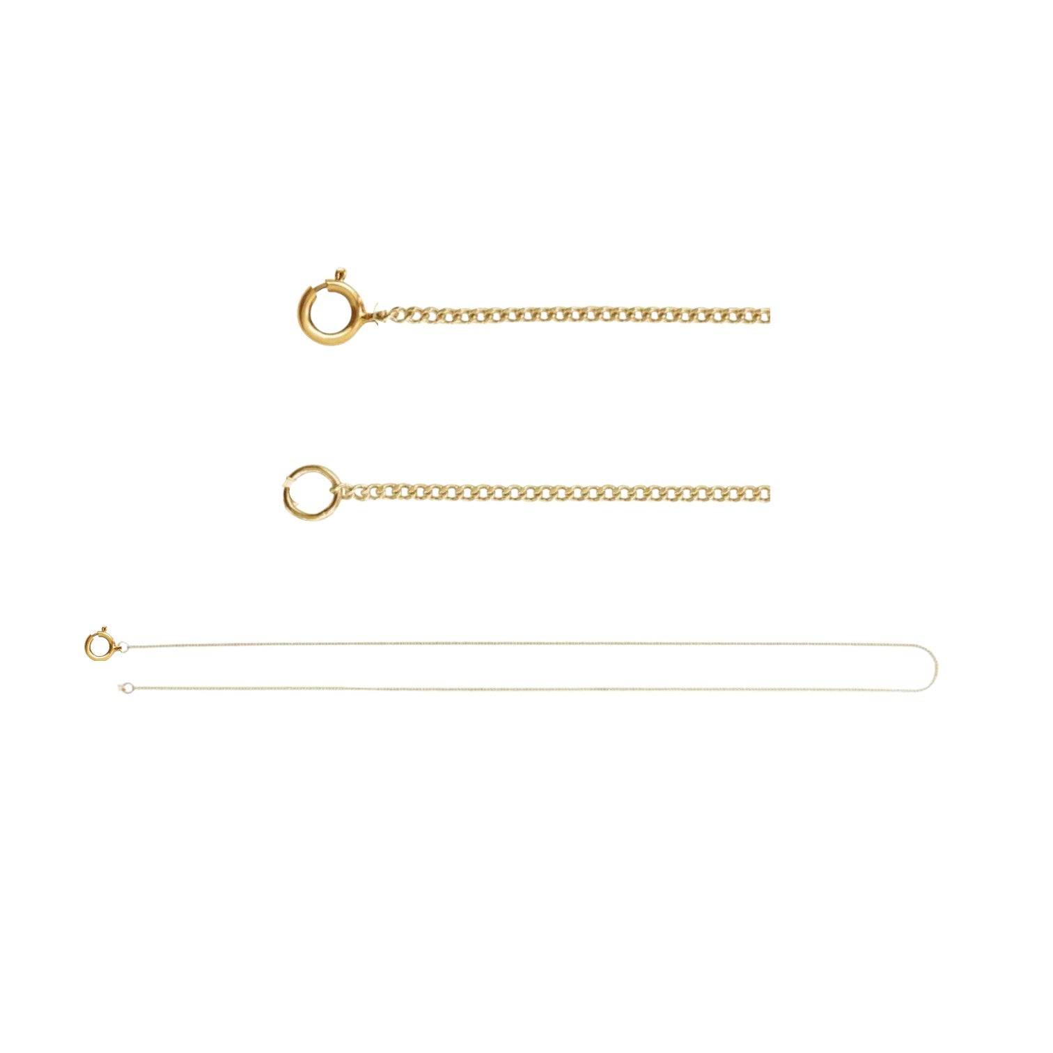 14k Yellow Gold Curb Chain 24" - Petra Star