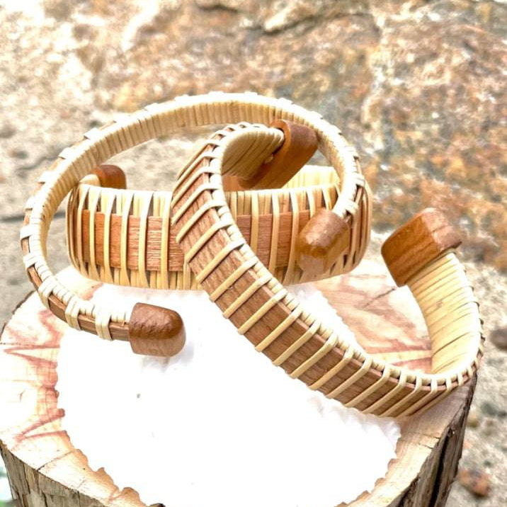 Yarrow Cuff Bracelet-Cherry- Beach Flower Collection - Petra Star