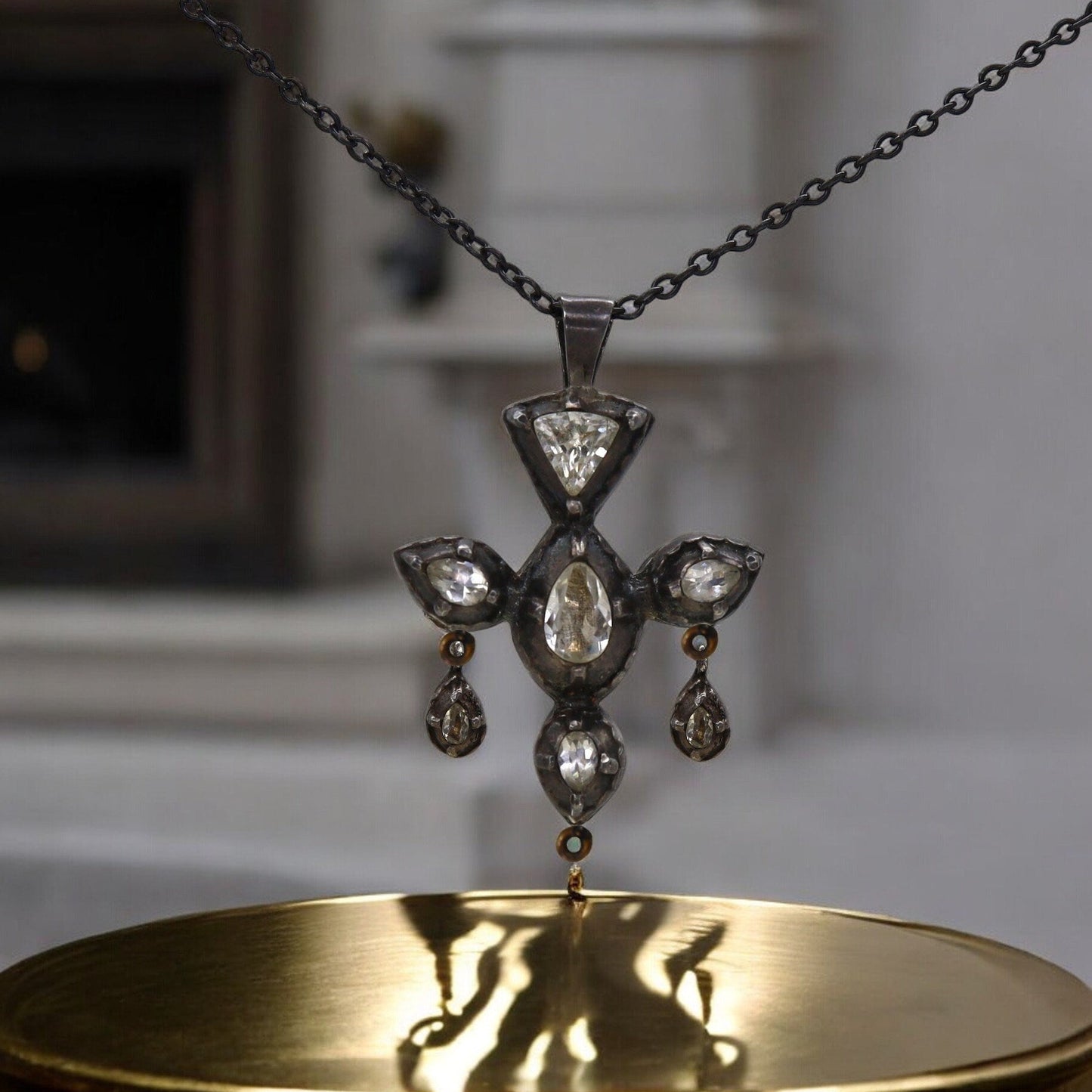 Genuine Georgian Paste Necklace Ca. 1800 - Petra Star