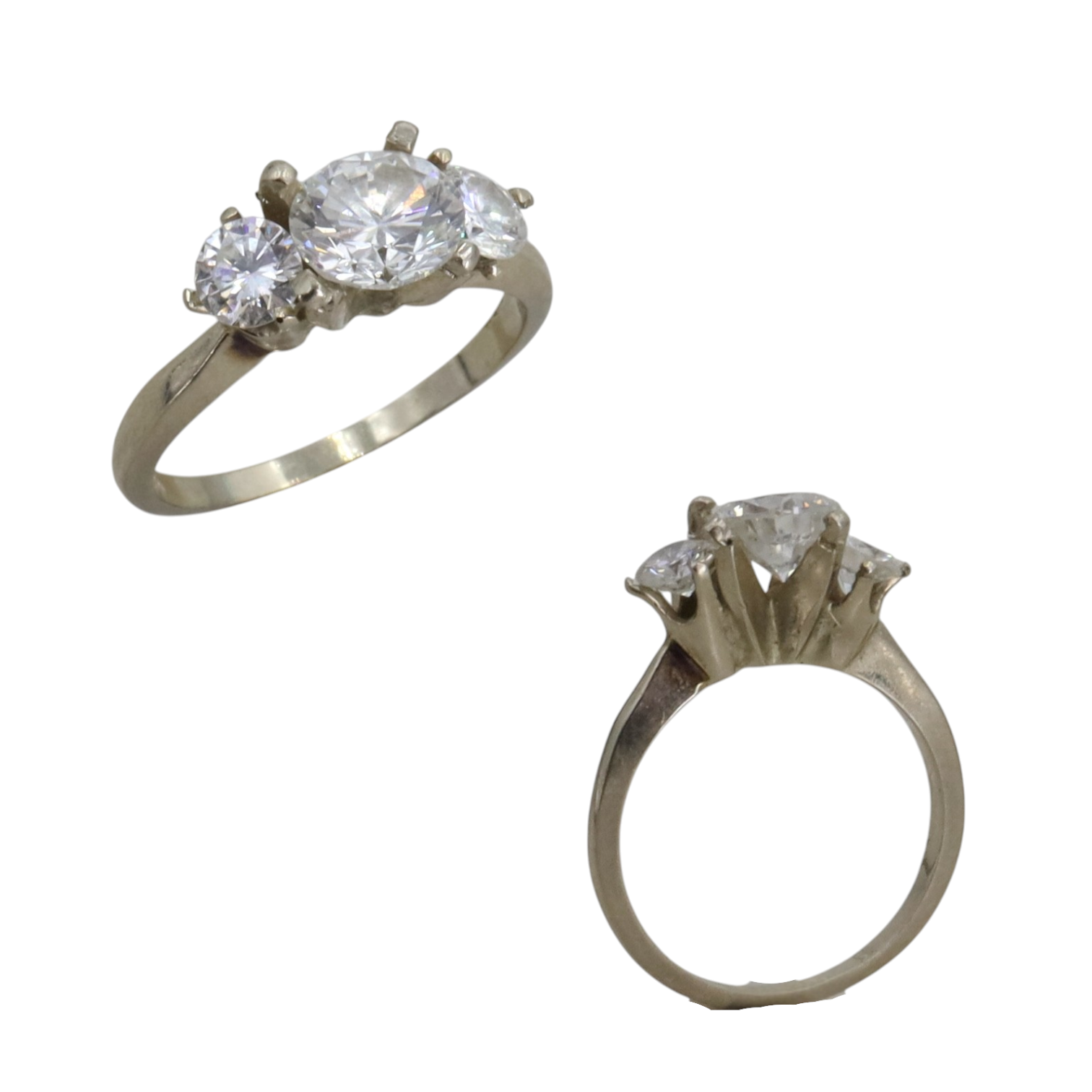 Petra Star R. Isaacs Custom Engagement Ring with a sparkling diamond band, showcasing intricate design and fine craftsmanship.