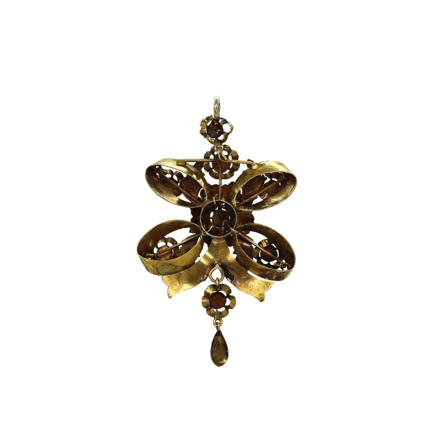 Early Victorian Pendant with Persian Turquoise in 14k Yellow Gold - Petra Star