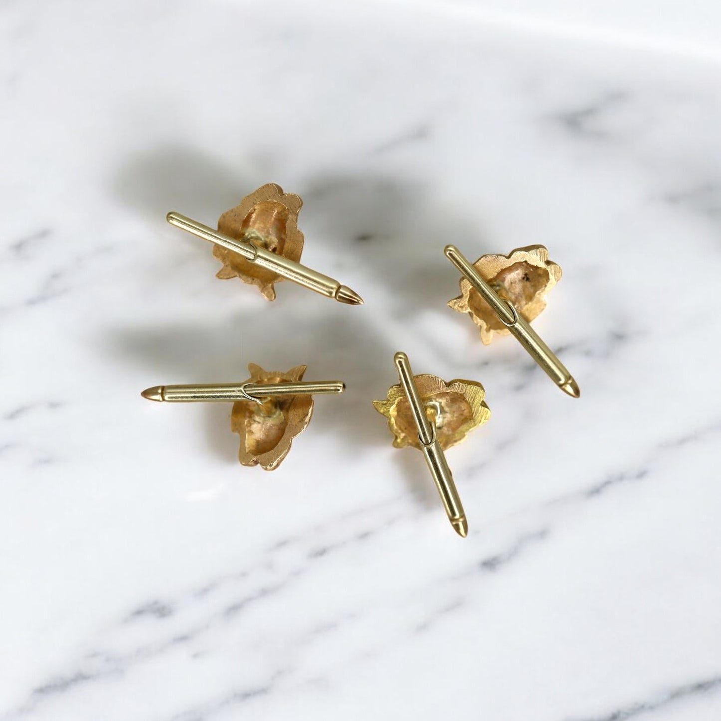 Vintage Devil Button Studs - Petra Star