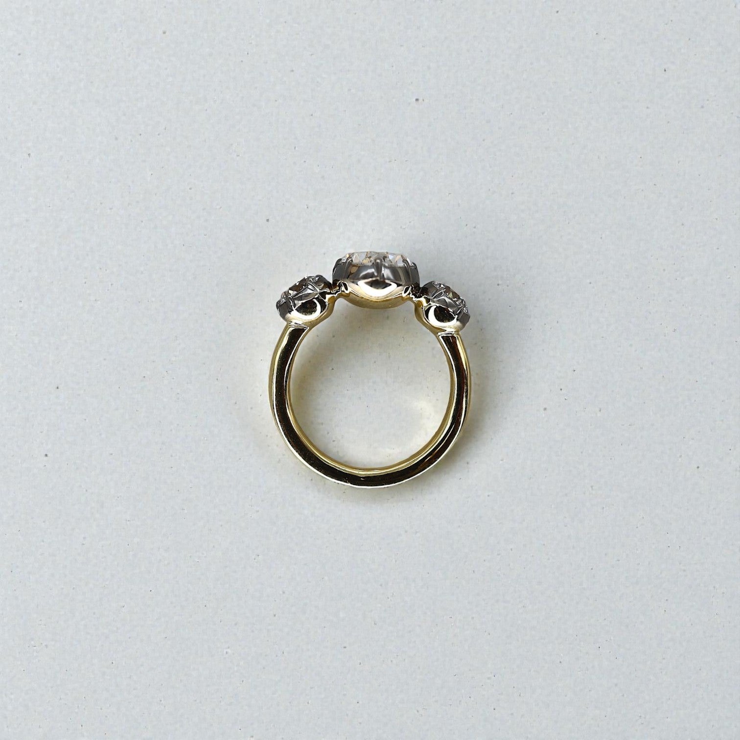 Bespoke Georgian Inspired Three-Stone Ring - Petra Star