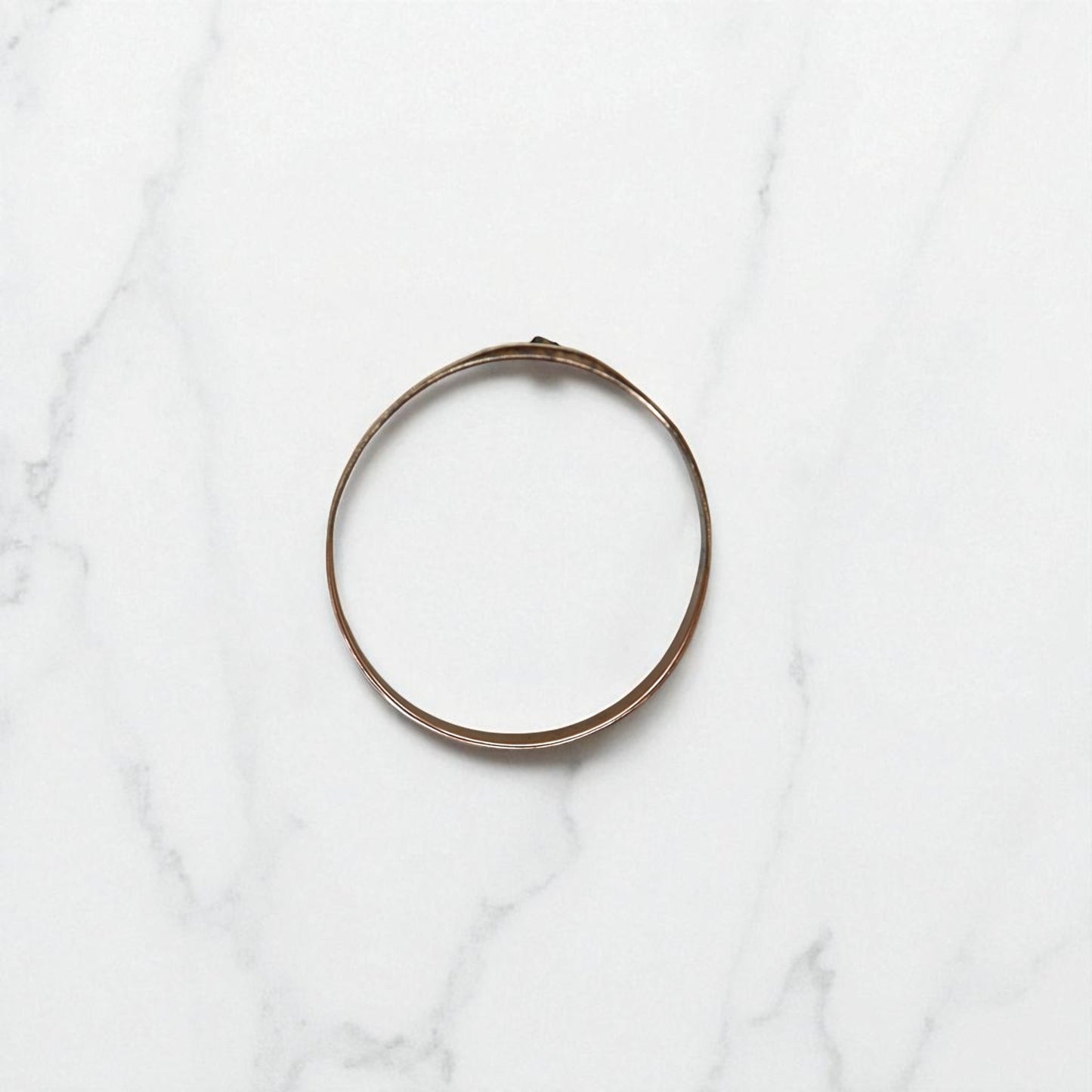 Victorian 10k Pink Gold Gypsy-Set Diamond Cigar Band – Antique Recycled Statement, c.1850 - Petra Star