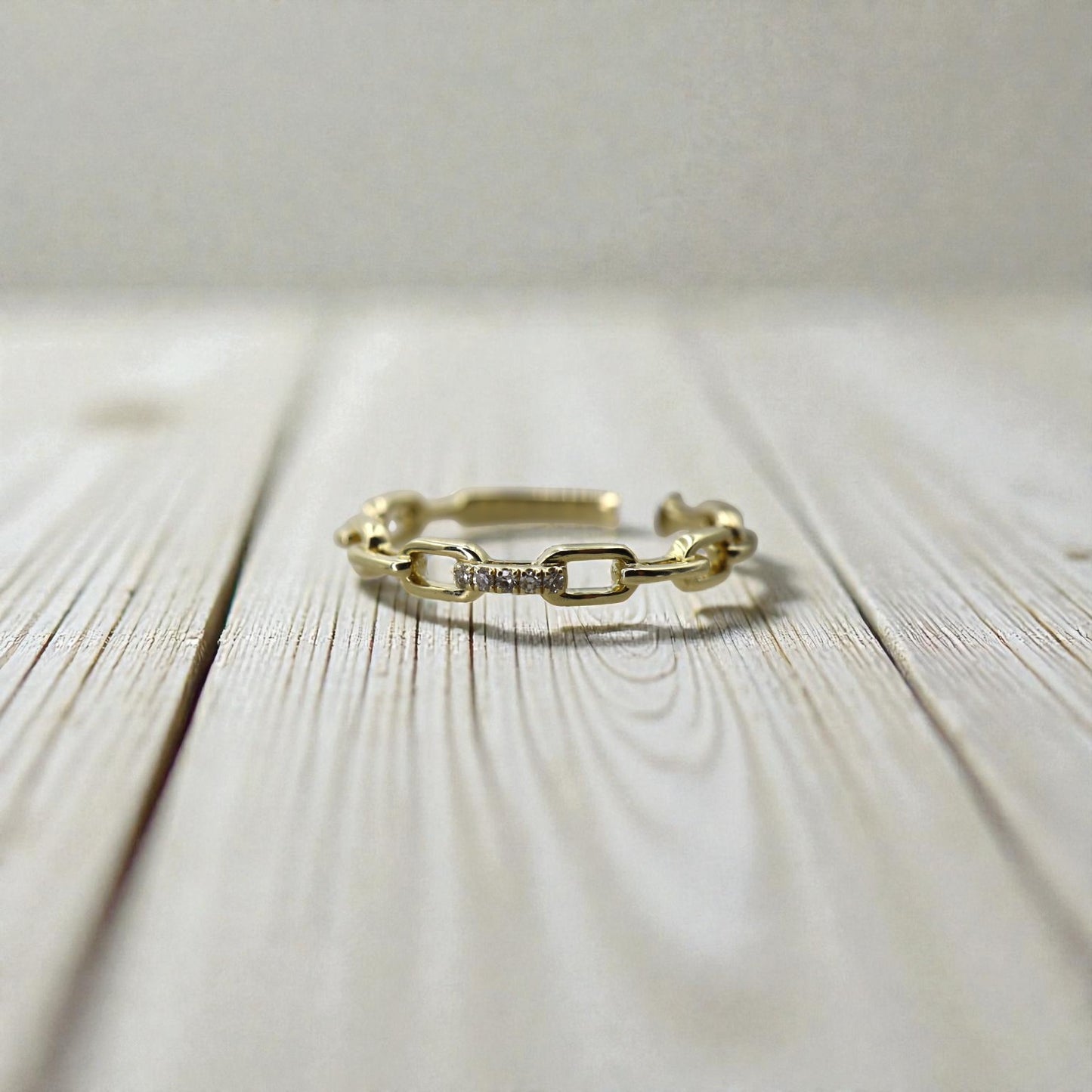 Diamond Link Band 14k Yellow Gold, 0.02ct