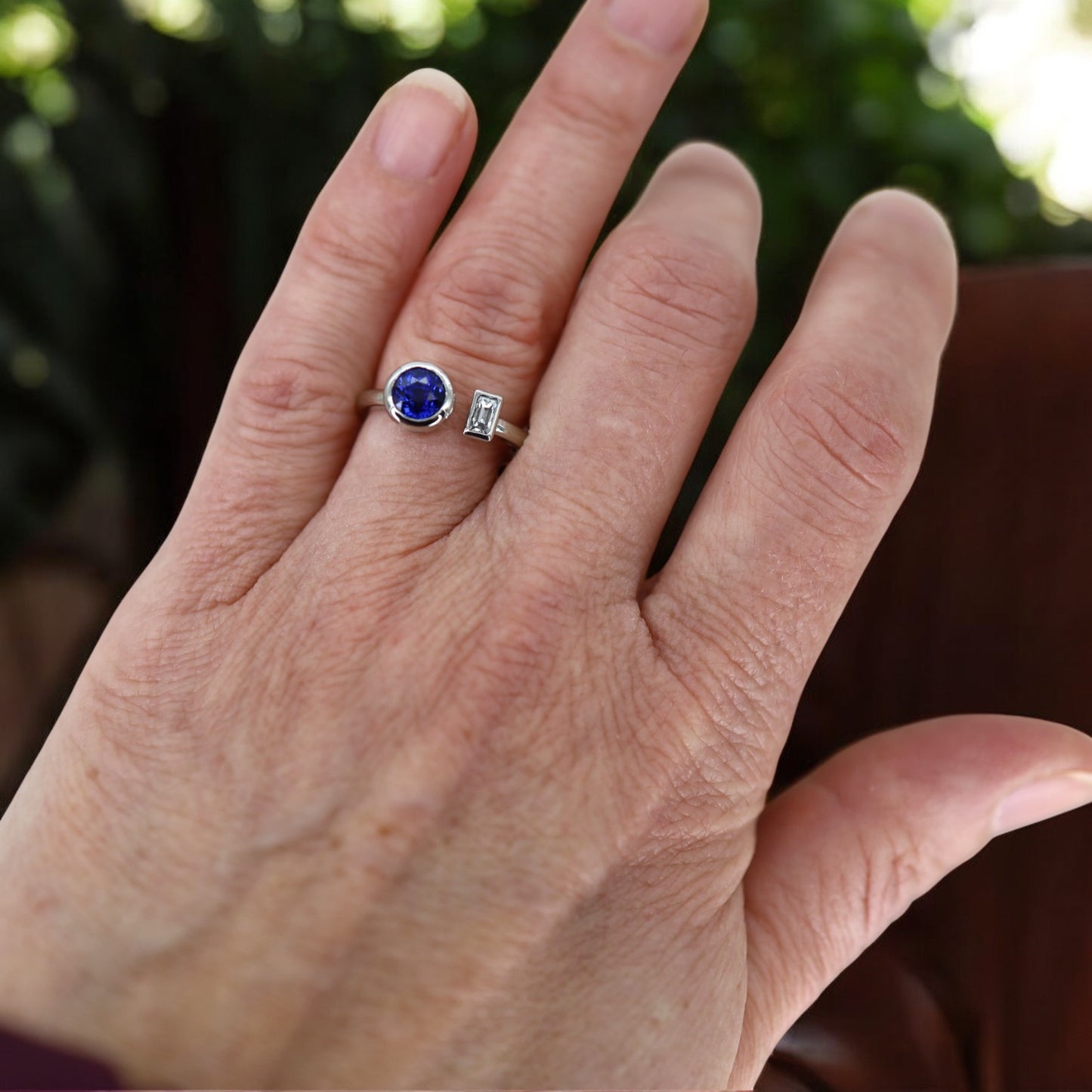 Toi et Moi Sapphire and Diamond Ring - Petra Star