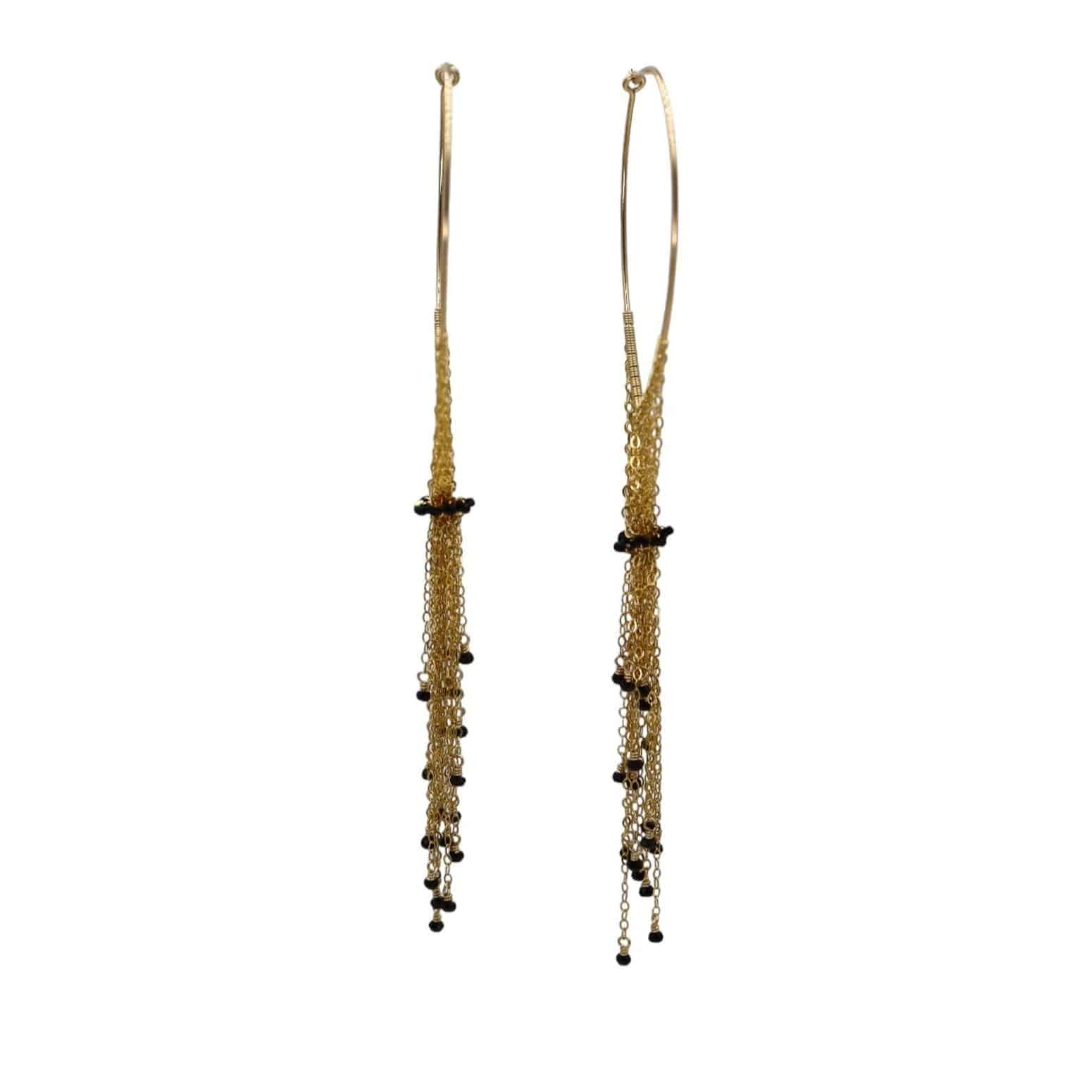 Dana Kellin Shimmer Ear Scarf earrings featuring shimmering, elegant ear jewelry with a unique scarf-inspired design.