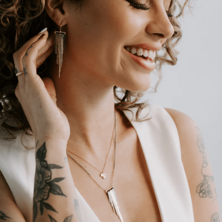 Illuminated Fringe Earrings - Petra Star