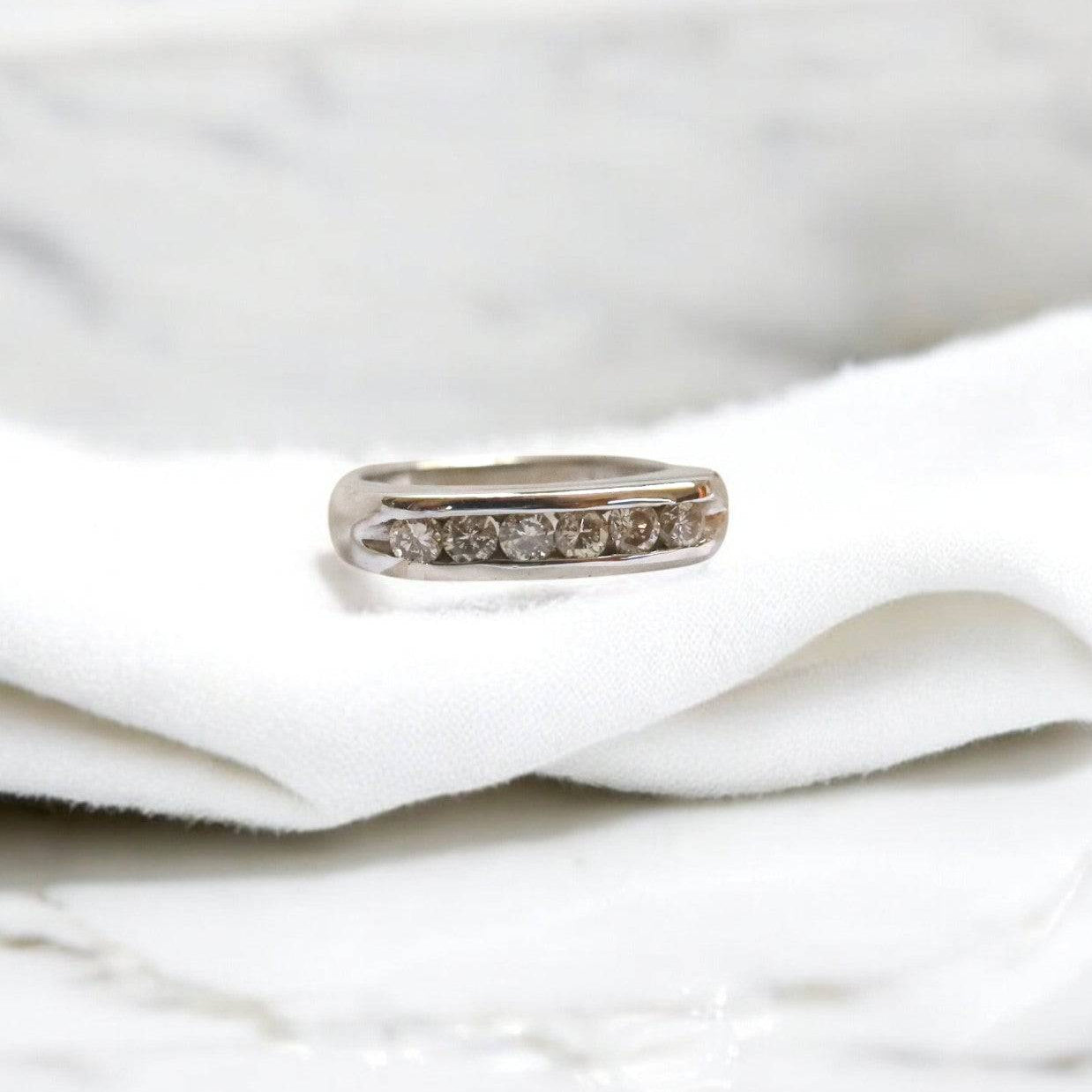 Diamond Anniversary Band / Diamond Wedding Band in 14k White Gold 6=0.50 cts - Petra Star