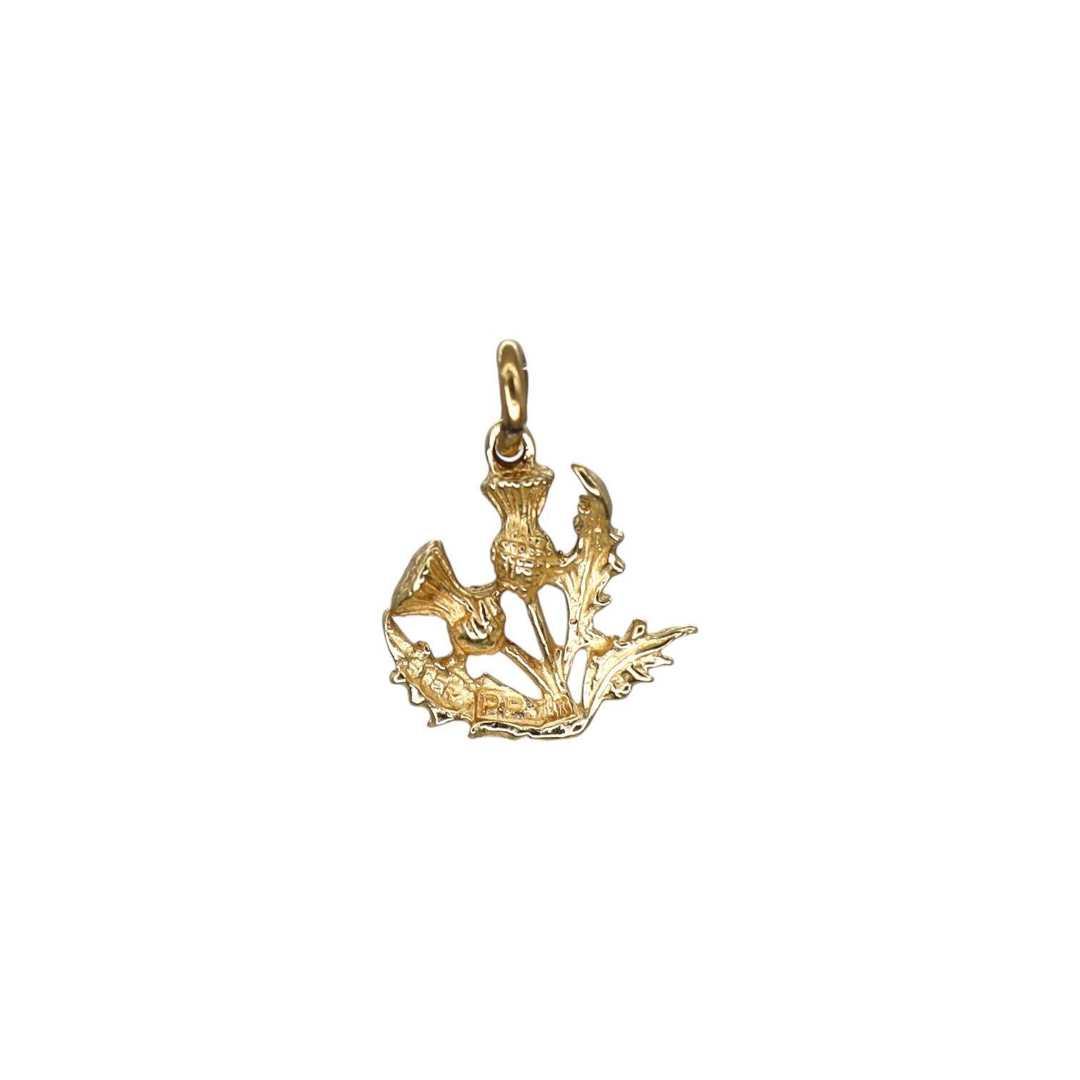 Vintage Scottish Thistle Charm in 14k - Petra Star
