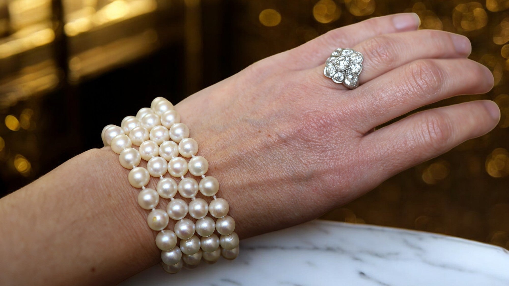 Akoya Pearl Necklace 8 - 8.MM White Akoya Strands - Petra Star