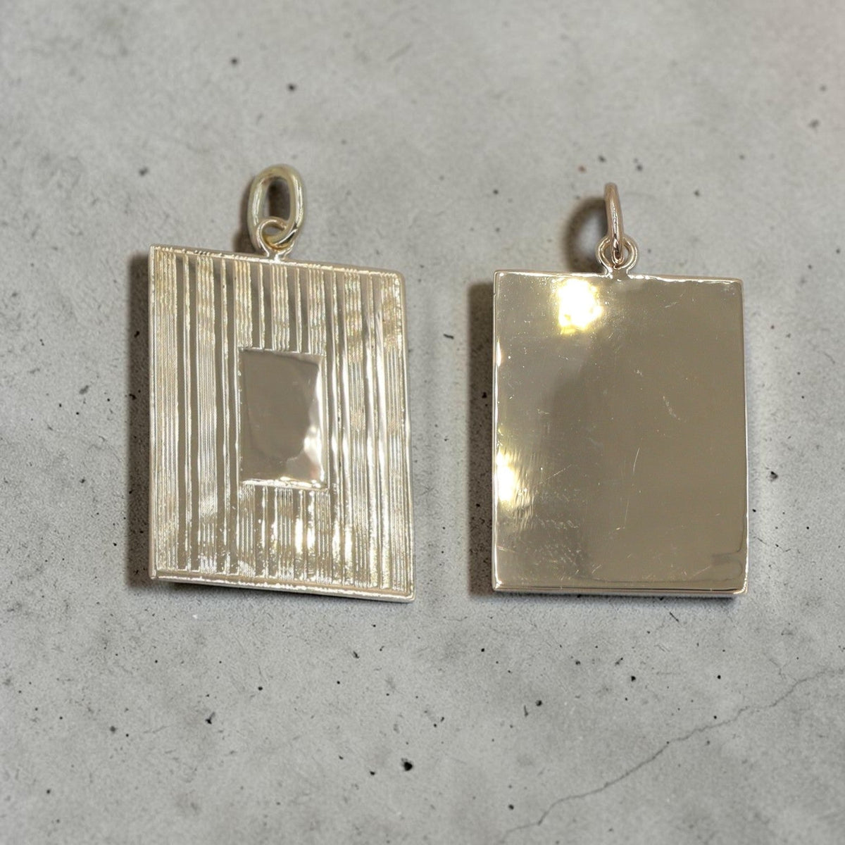 Antique 14K Gold Art Deco Book Pendant — Converted to Three Individual Medallion Pendants — Circa 1930s - Petra Star