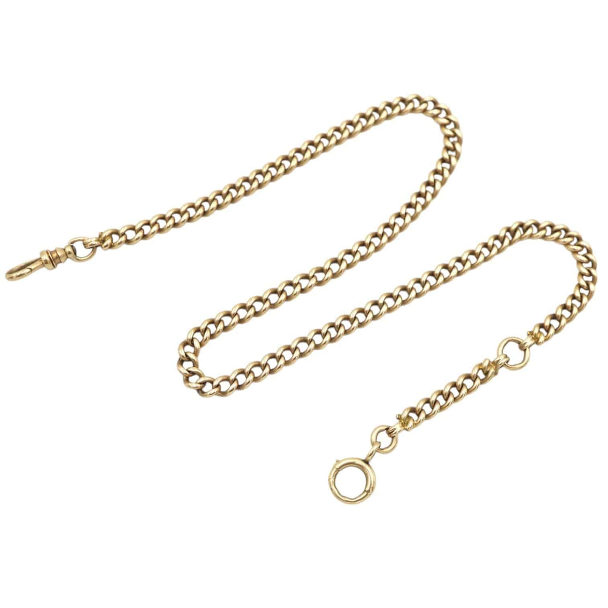 Antique 14k Gold Chain 4.8 MM Curblink Necklace 16" Length and 13" Length - Petra Star