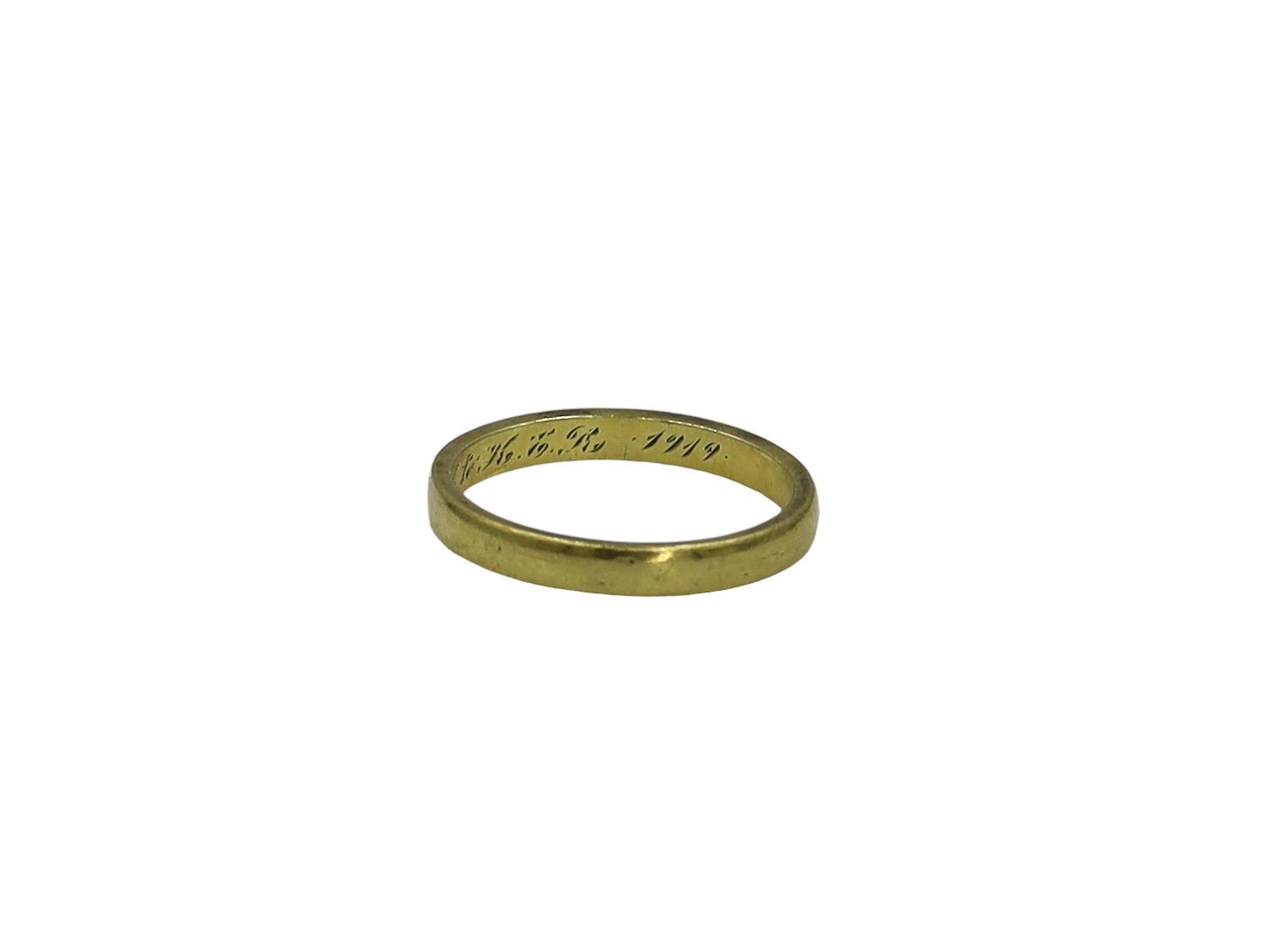 Antique 18k Green Gold Band - Petra Star