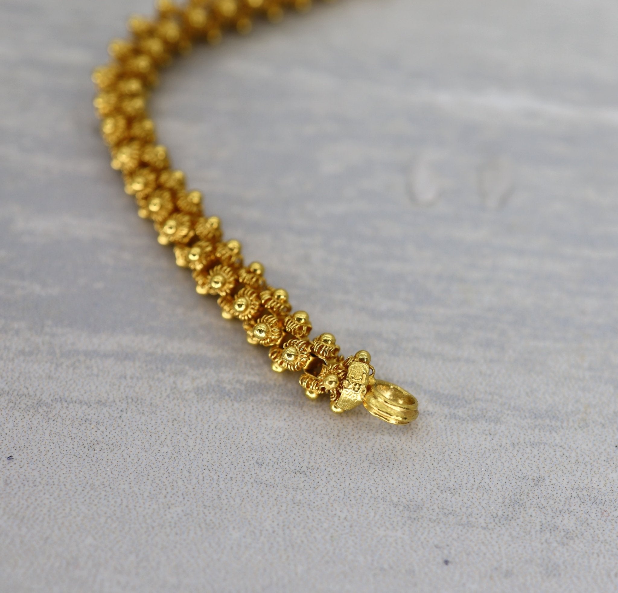 Antique 22k Gold Handcrafted Art Nouveau Chinese Gold Chain - Petra Star