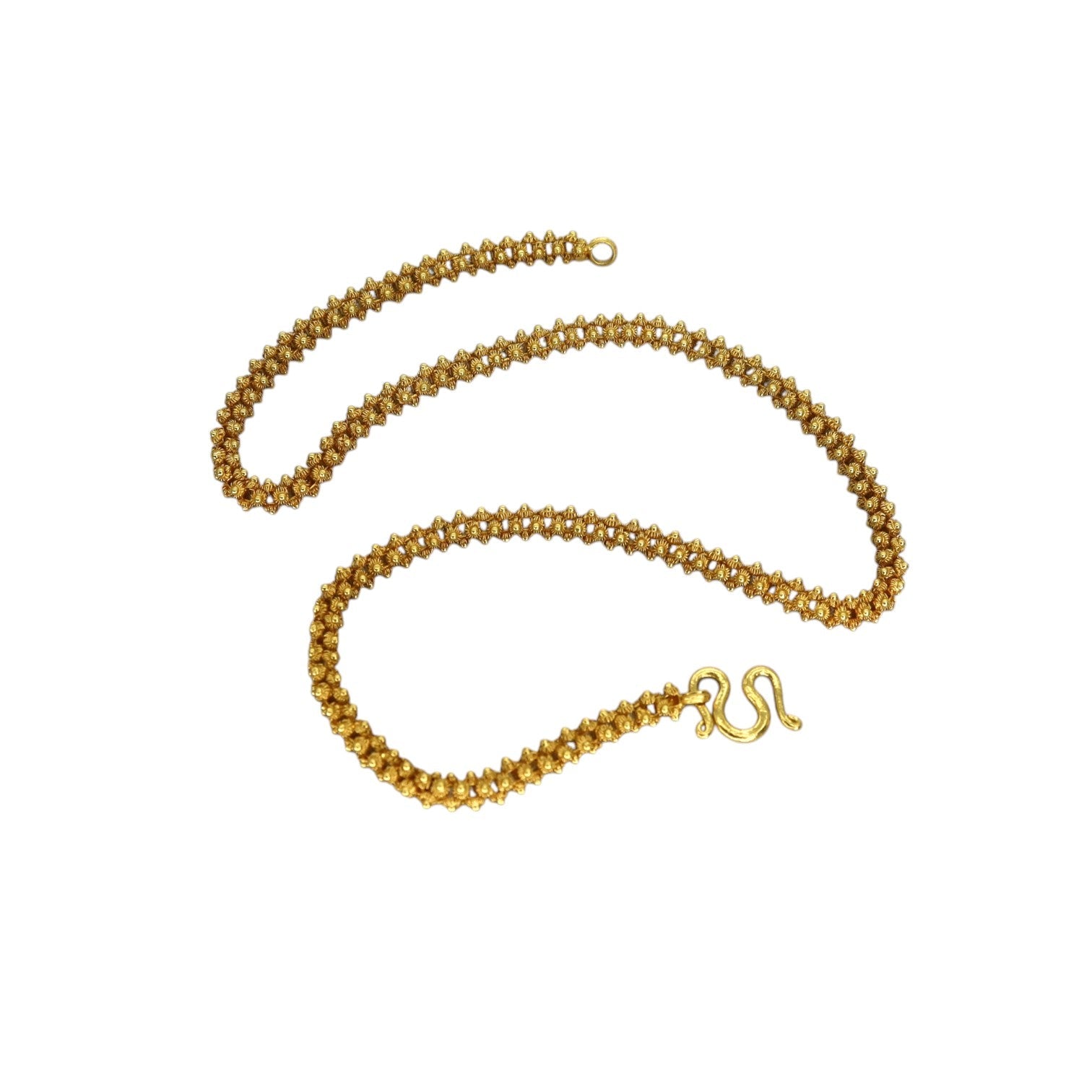 Antique 22k Gold Handcrafted Art Nouveau Chinese Gold Chain - Petra Star