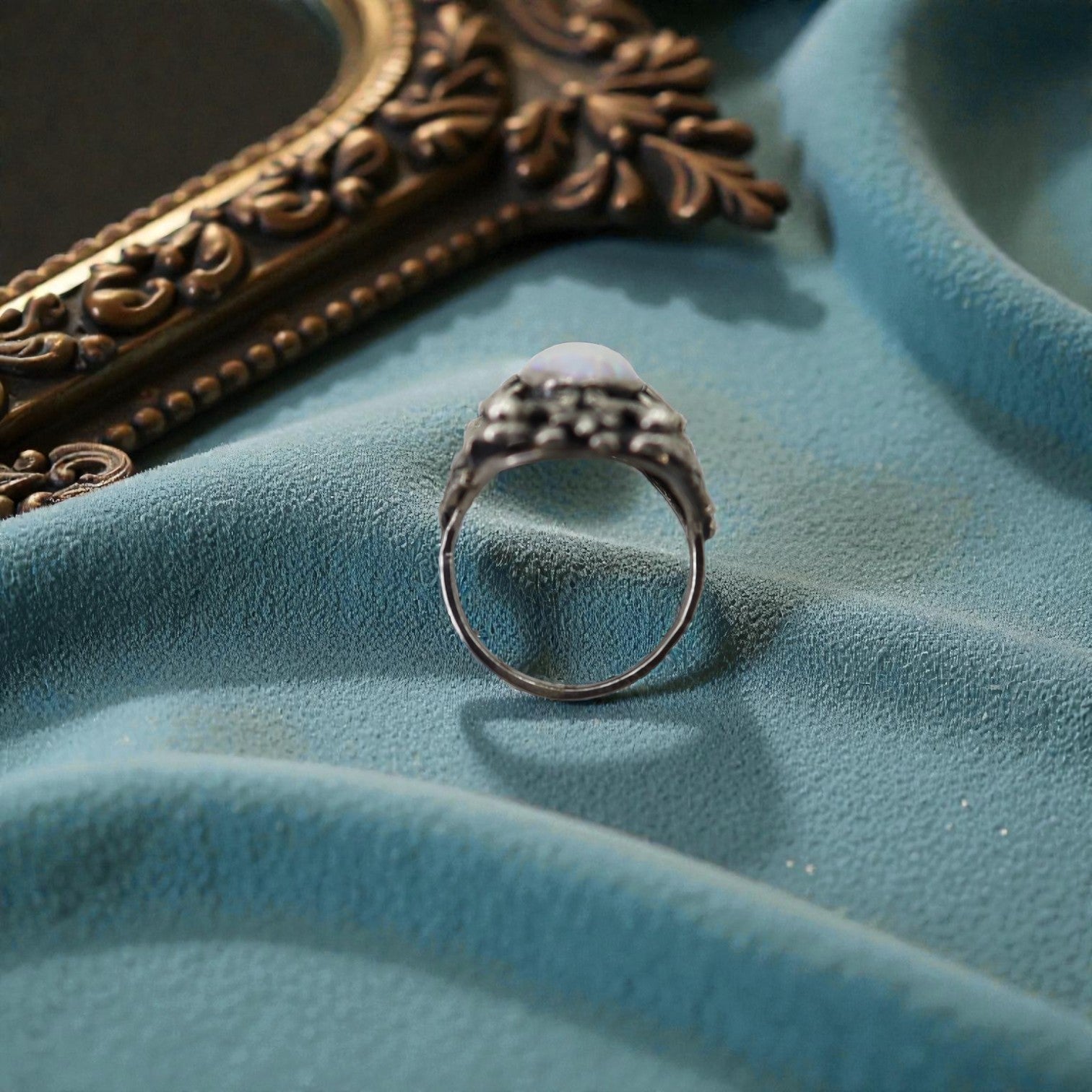 Antique Austro Hungarian Opal Ring in Silver - Petra Star