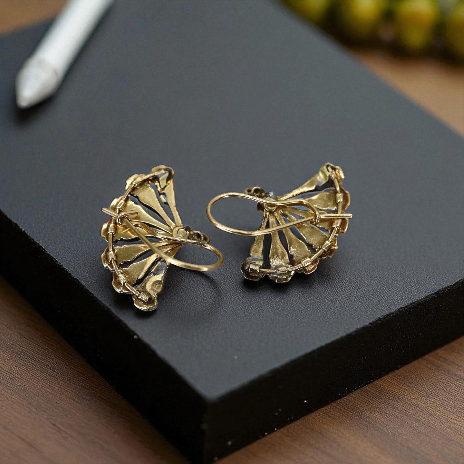 Antique Blackamoor Earrings 14k Gold - Petra Star