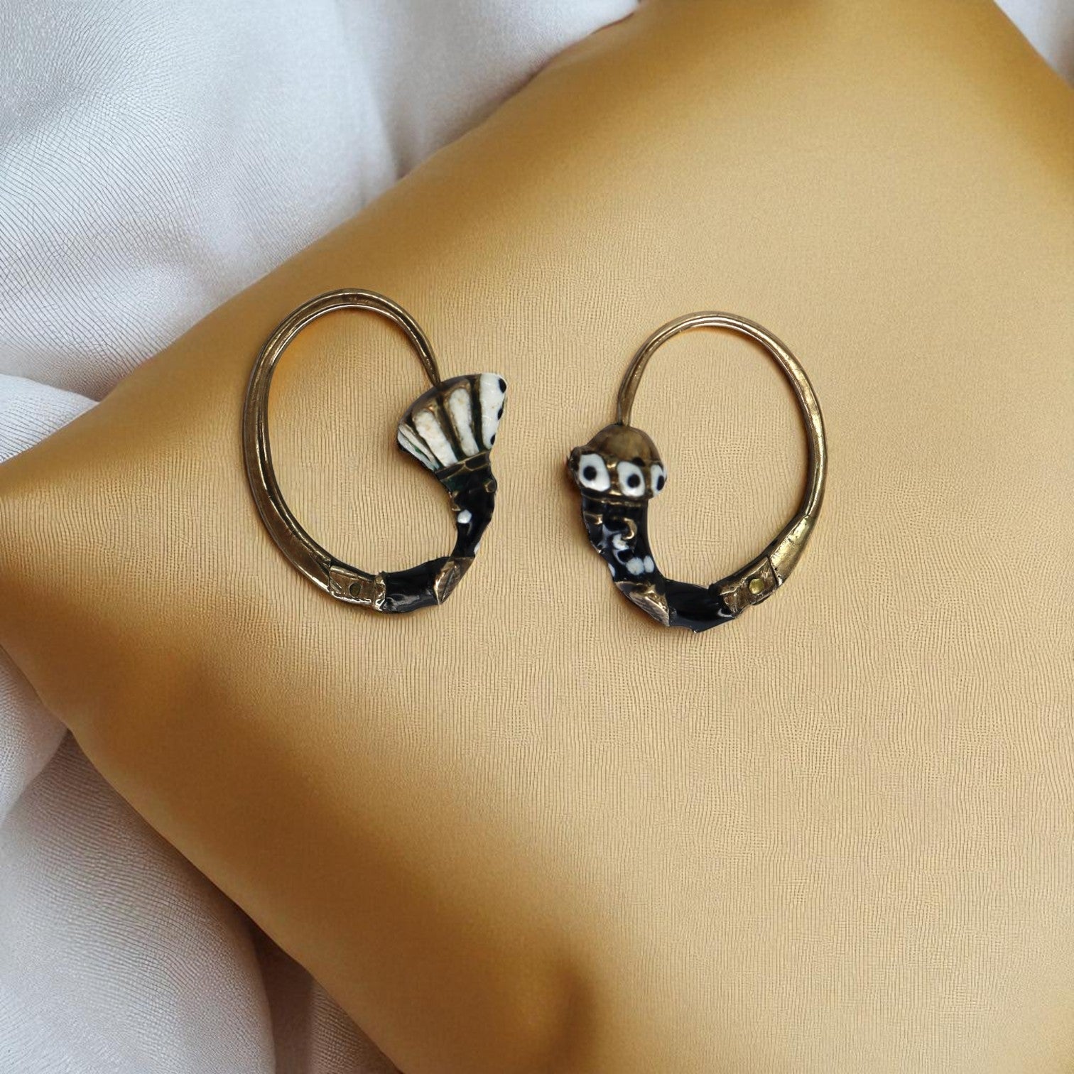 Antique Blackamoor Hoop Earrings Gold Filled - Petra Star