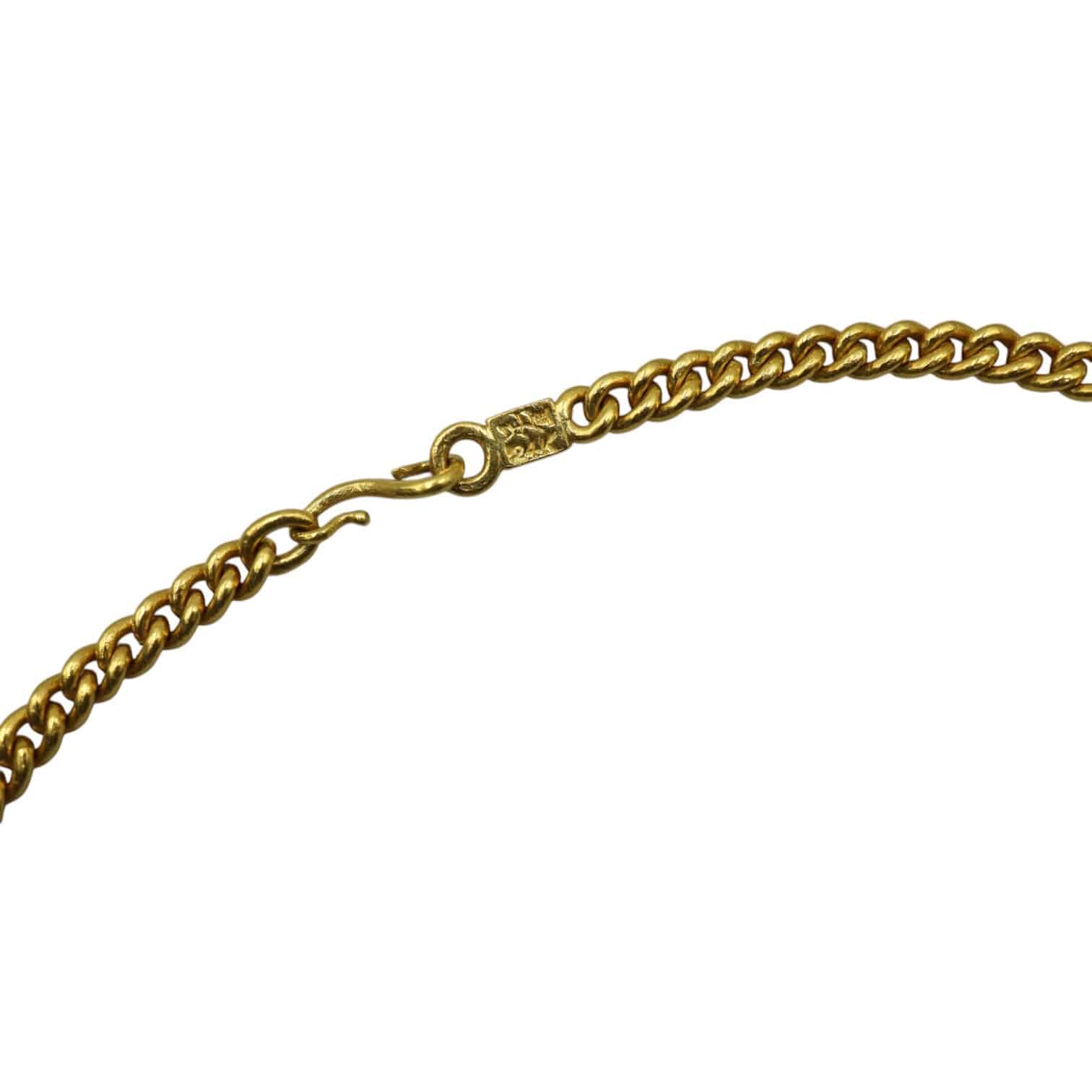 Antique Chinese 24k Solid Gold Chain Handmade 16 Grams - Petra Star