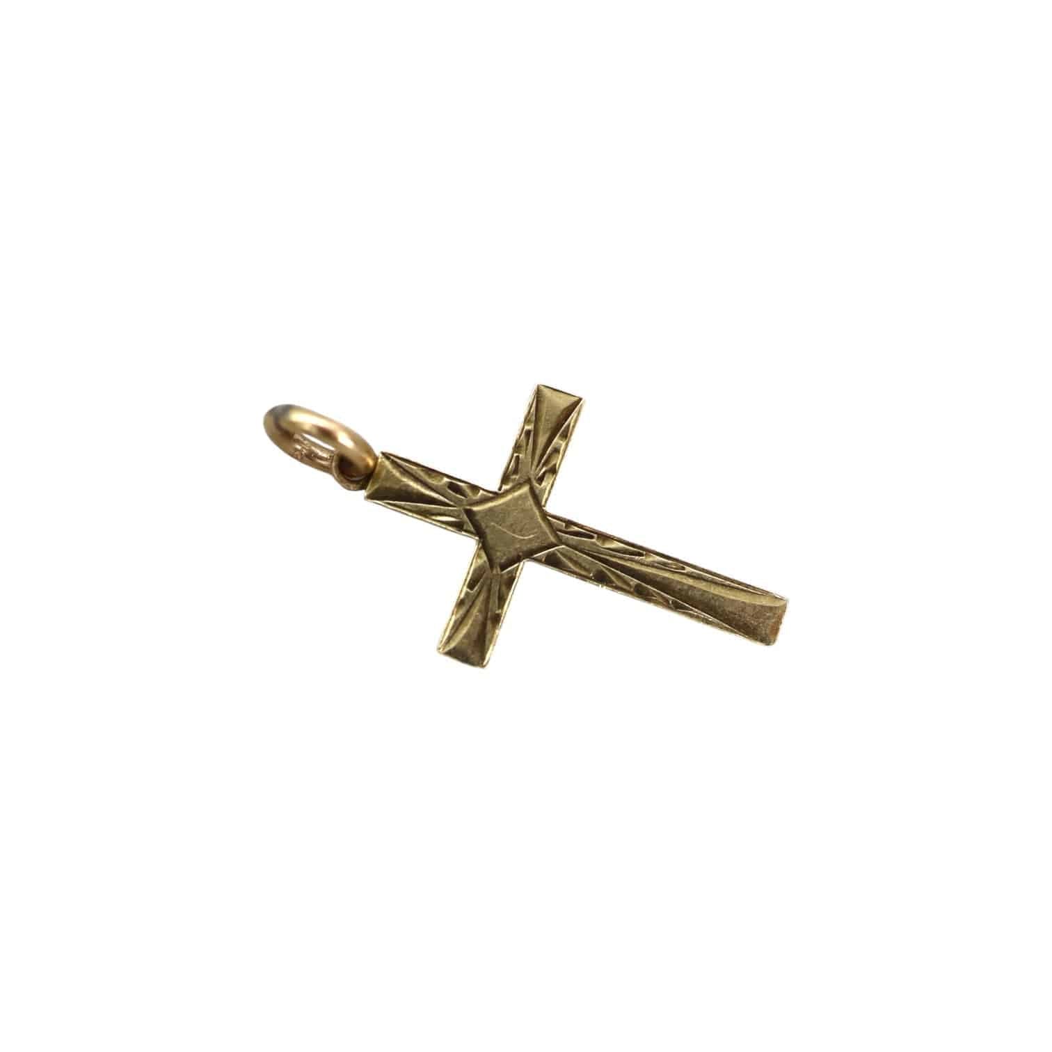 Antique Cross 10k Yellow Gold - Petra Star