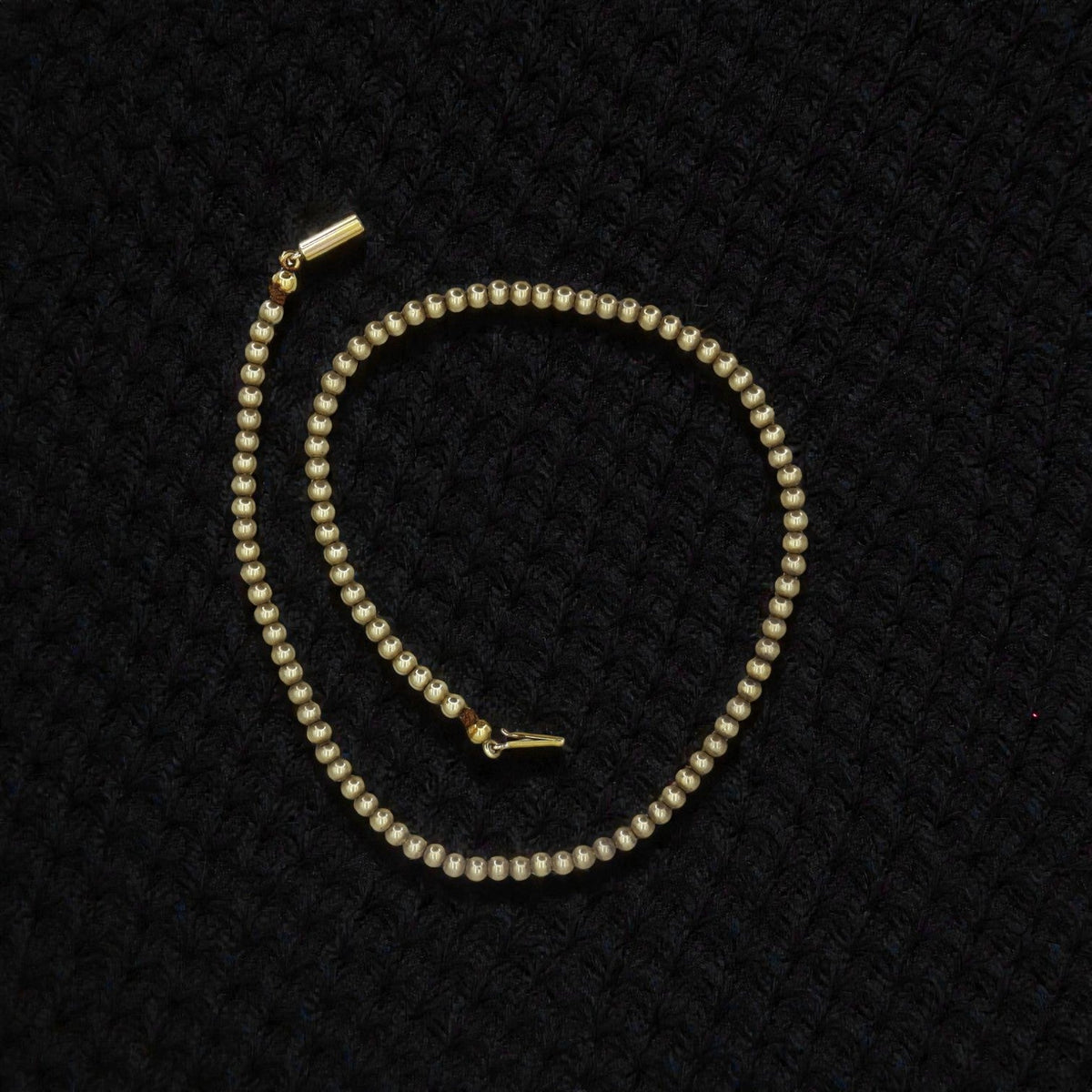 Antique Gold-Filled Bead Choker Necklace - Petra Star