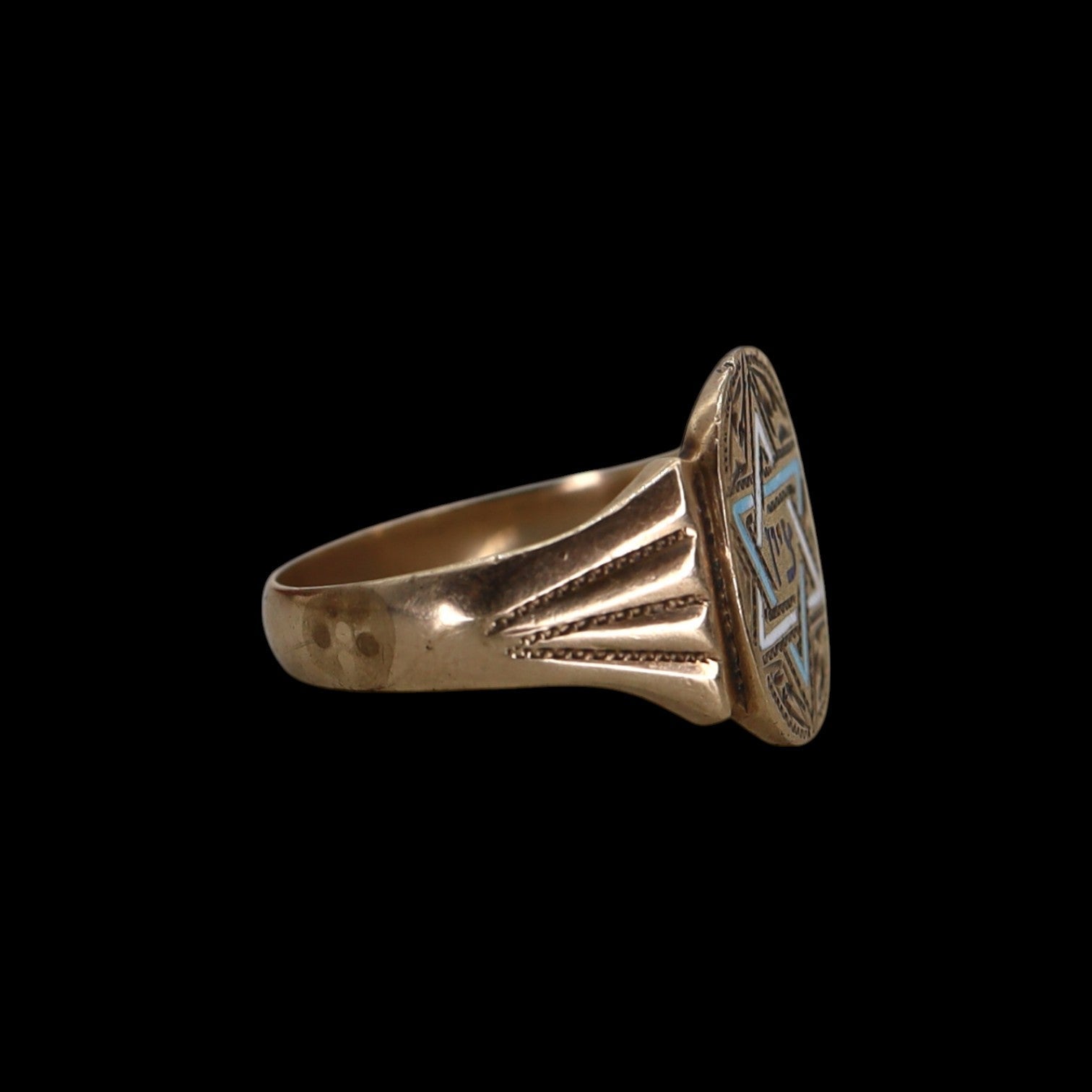 Antique Judaica Star of David Signet Ring - Petra Star