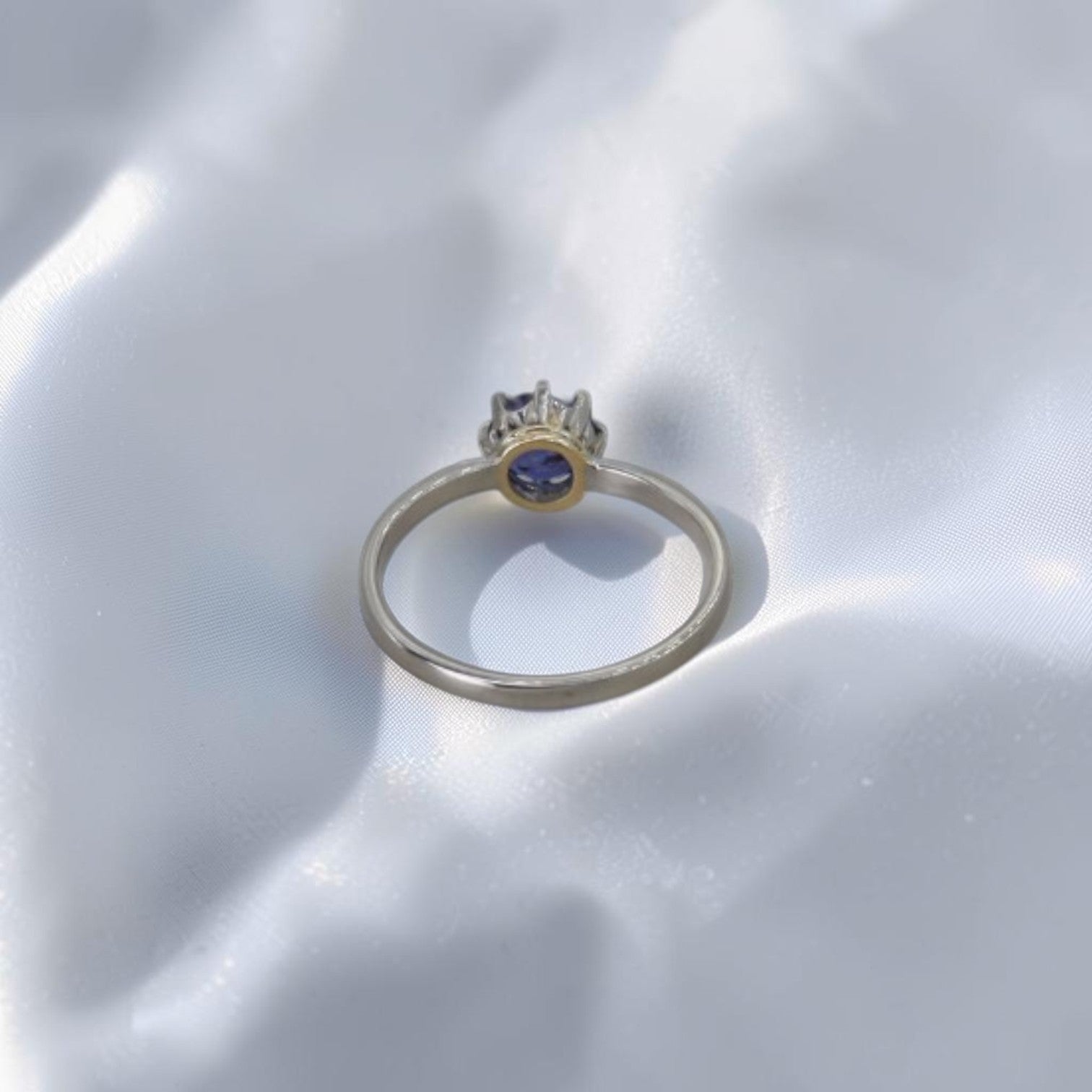 Antique Sapphire Solitaire Ring | 0.79ct Old European Cut | Circa 1900 Basket | Platinum Band | Petra Star - Petra Star