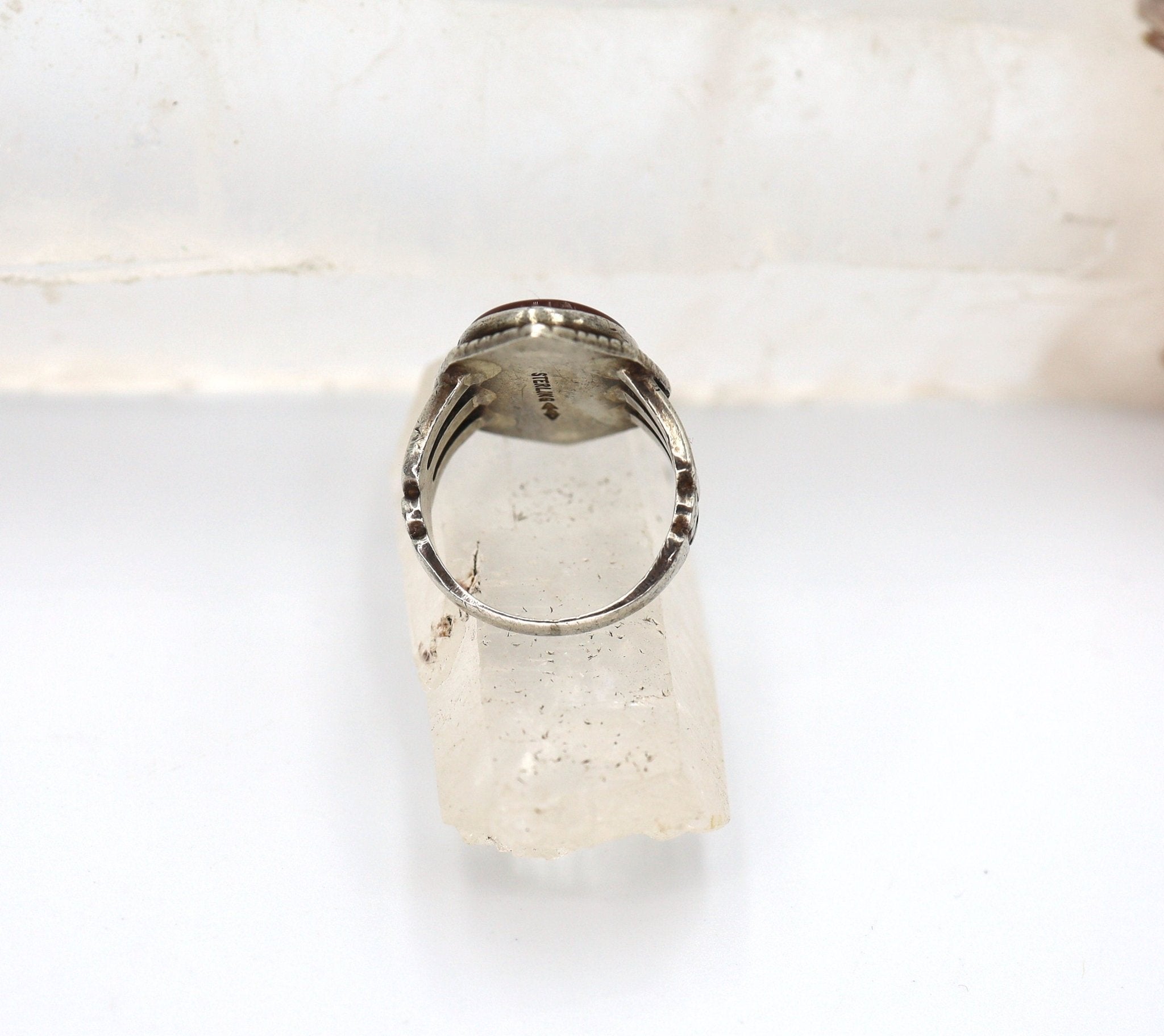 Antique Silver Agate Ring Clarke & Coombs Agate Ring - Petra Star