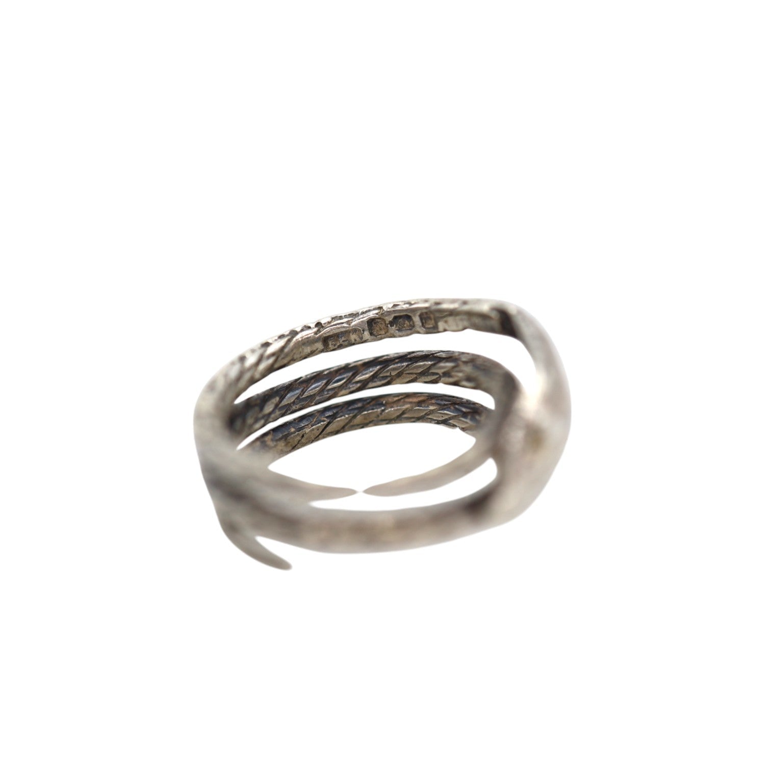 Antique Sterling Silver Snake Ring - Petra Star