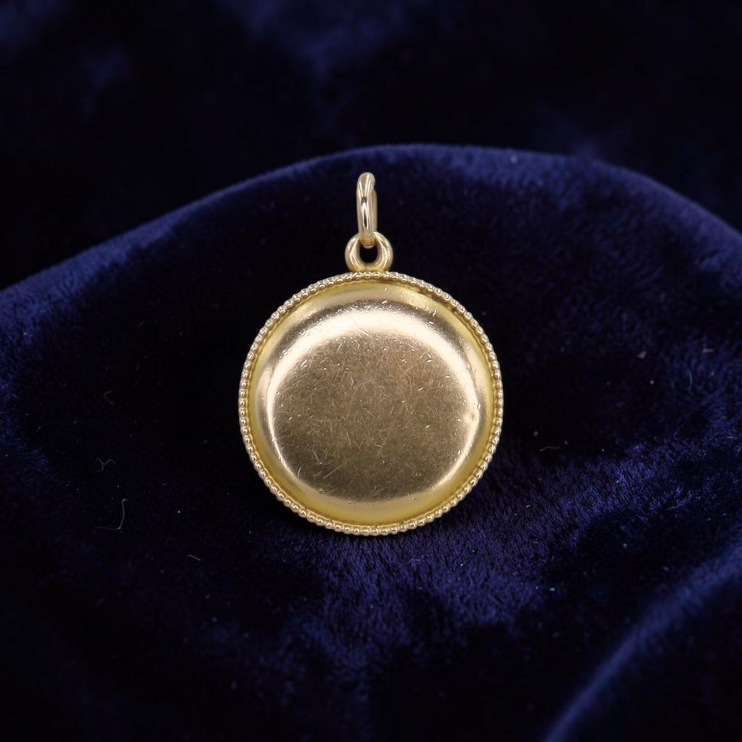 Antique Victorian 14k Gold Locket | Coin Edge | Engraved Monogram EJR | Petra Star - Petra Star